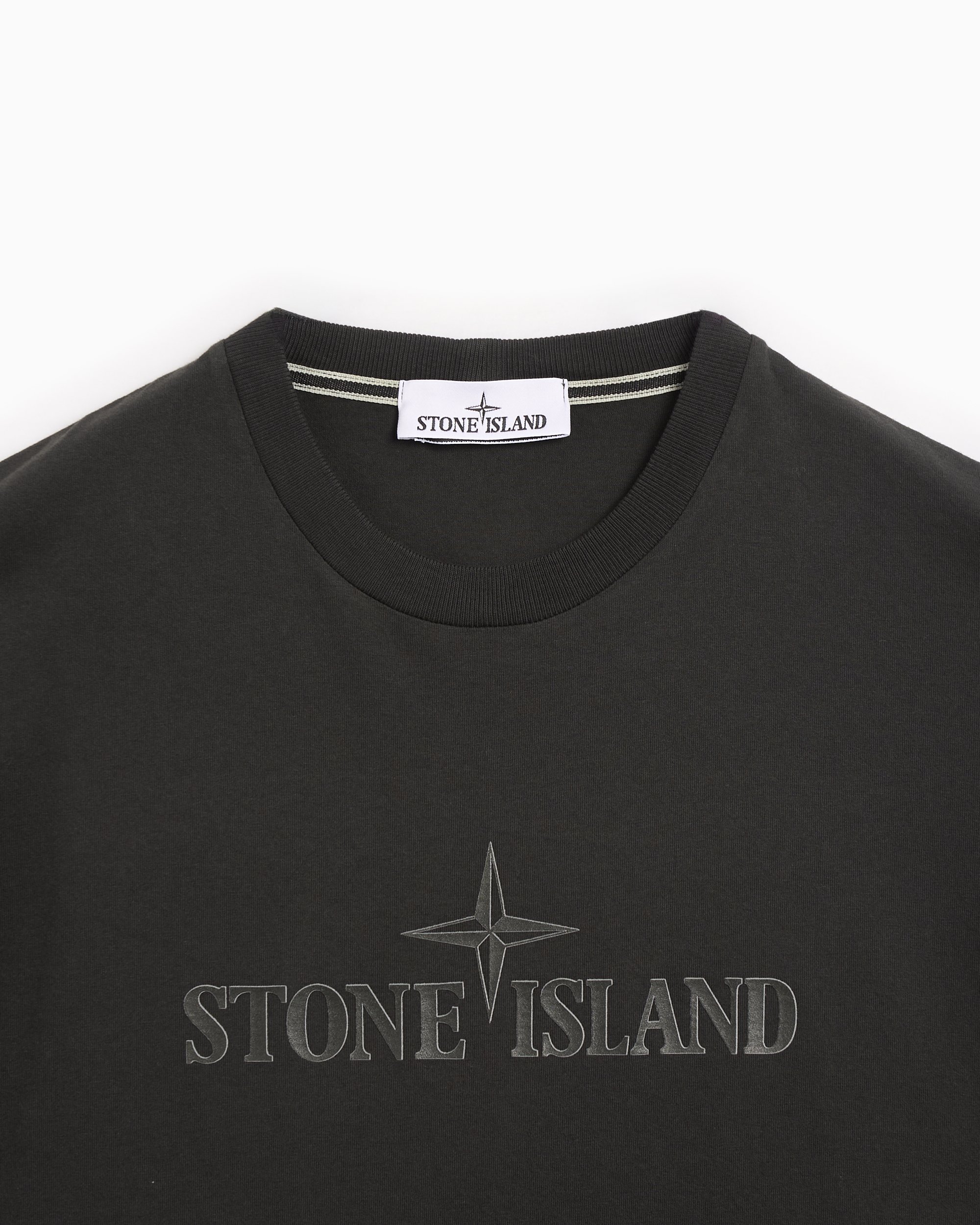 Stone Island Logo Men s T Shirt Black 81152NS80 V0062 FOOTDISTRICT
