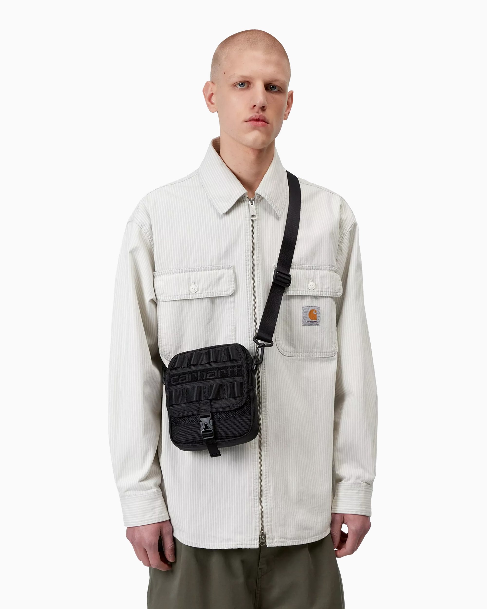 ウォッシュボード Carhartt WIP Prescott Pouch 1.6L Unisex Shoulder Bag Black I036283