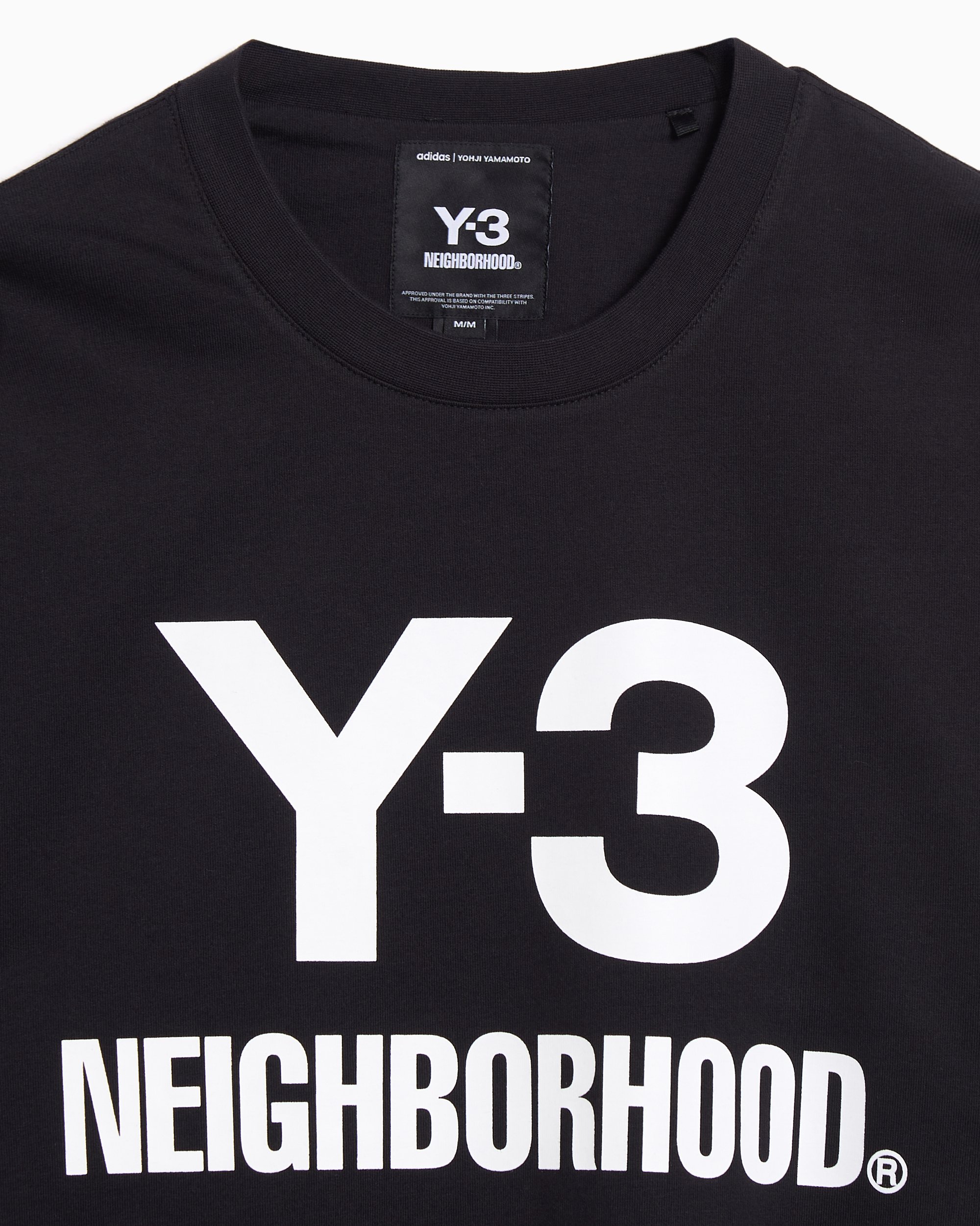 adidas Y-3 x Neighborhood Logo LS Logo Relaxed Men's T-Shirt Black