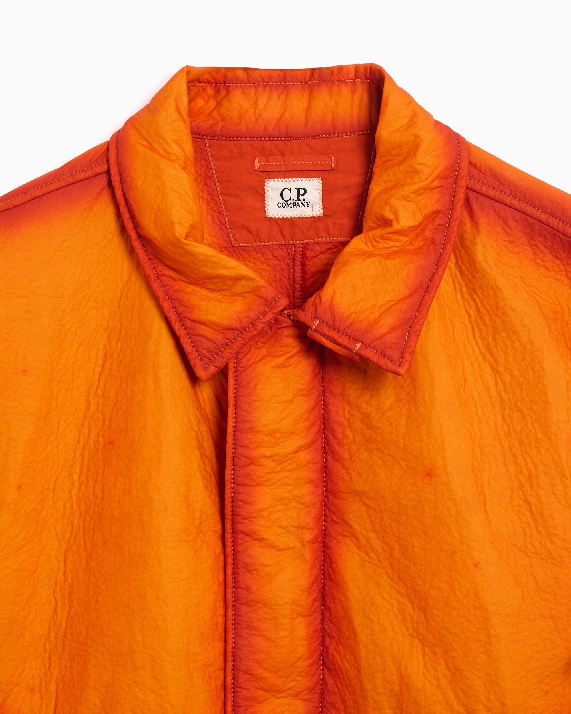 CP COMPANY レーヨン トラッカージャケット オレンジ マッシモ C.P. Company M.T.t.N. garment dyed jacket | 08CMOW264A005709G499