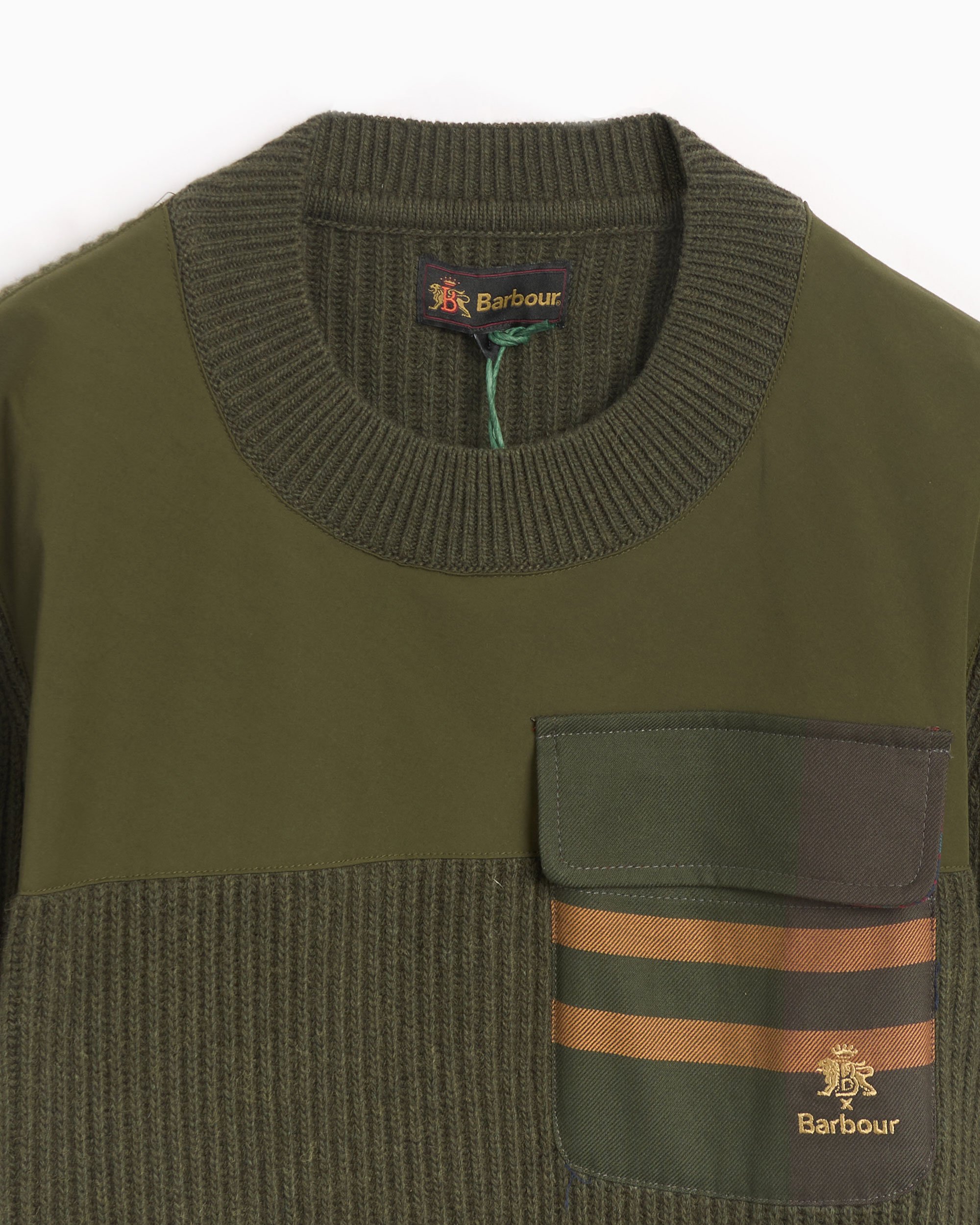 Barbour x Baracuta Miller Men s Half Zip Sweater Green BRMAG0191 UF0608 634 FOOTDISTRICT
