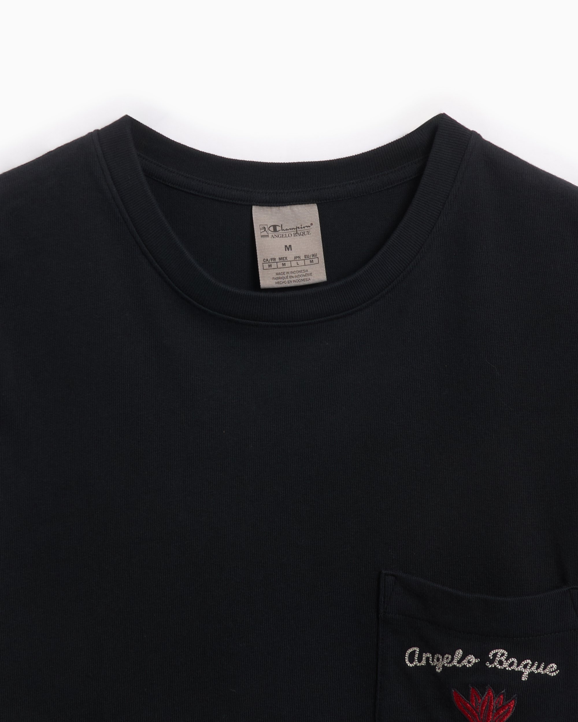 Champion x Angelo Baque Men s Pocket T Shirt Black GP205099 XAQDG FOOTDISTRICT