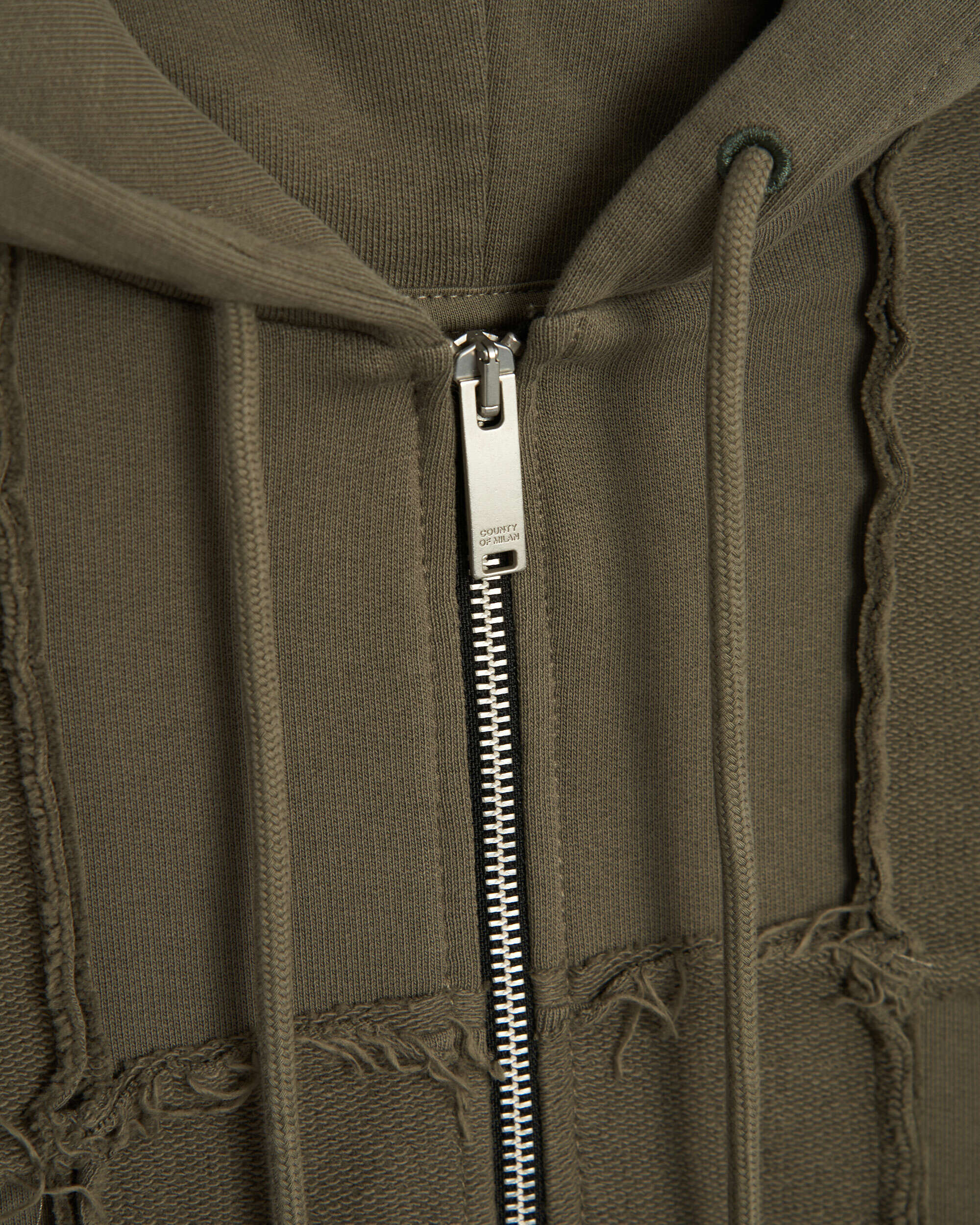 Marcelo Burlon Logo Check Over Full Zip Men s Hoodie Vert CMBE015F21FLE0015620 FOOTDISTRICT