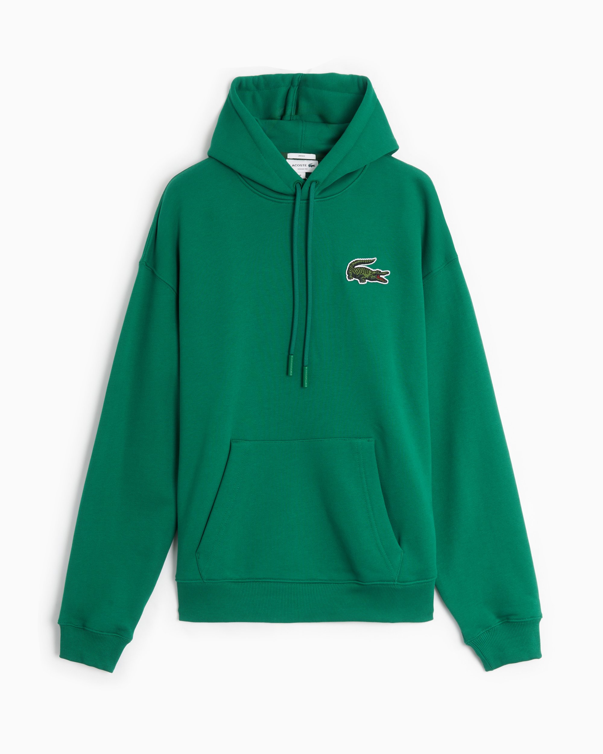 Lacoste Embroired Logo Patch Unisex Oversized Hoodie Groen SH6404