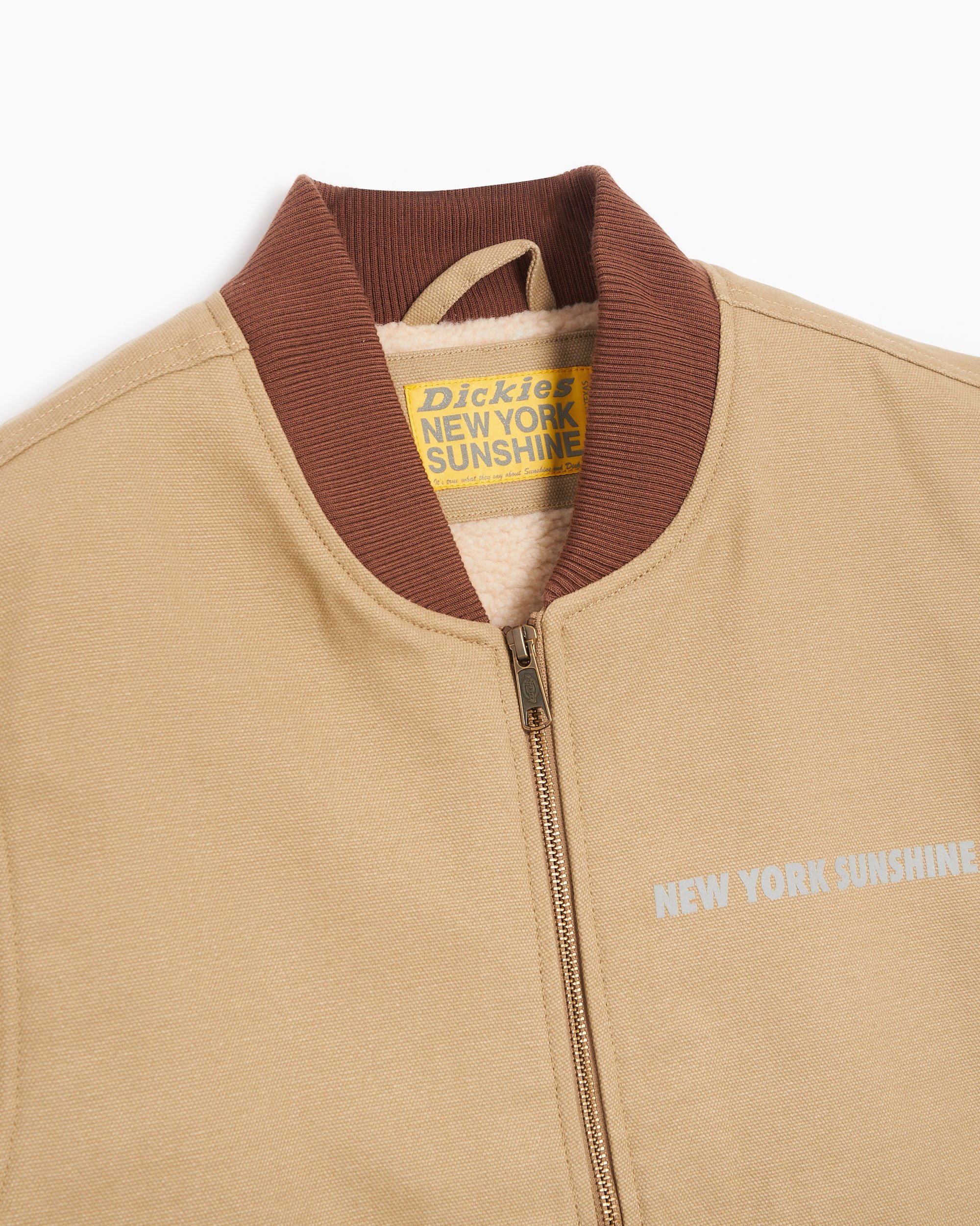 Dickies x New York Sunshine Lined Duck Men's Sherpa Vest Beige DK0A4Y4ADS01  | FOOTDISTRICT