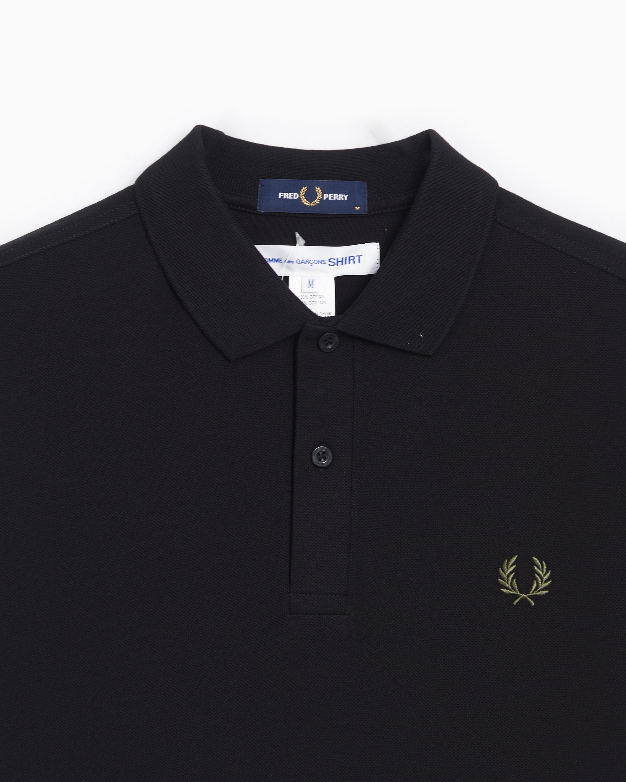 Comme Des Garçons Shirt x Fred Perry Men's Knit Polo Nero FN