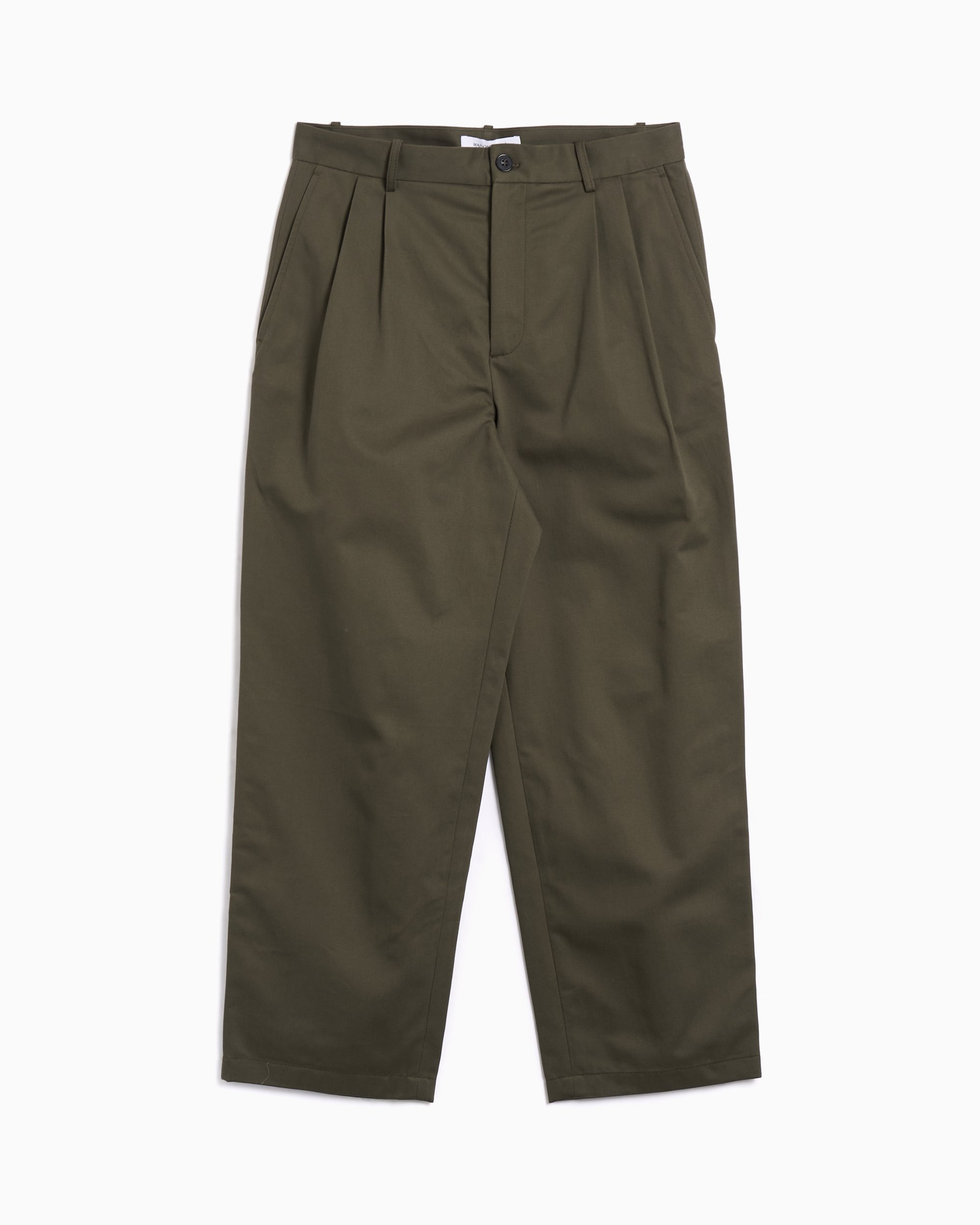 Pantalons Chino Relaxed Maison Kitsuné Pleated pour homme Vert