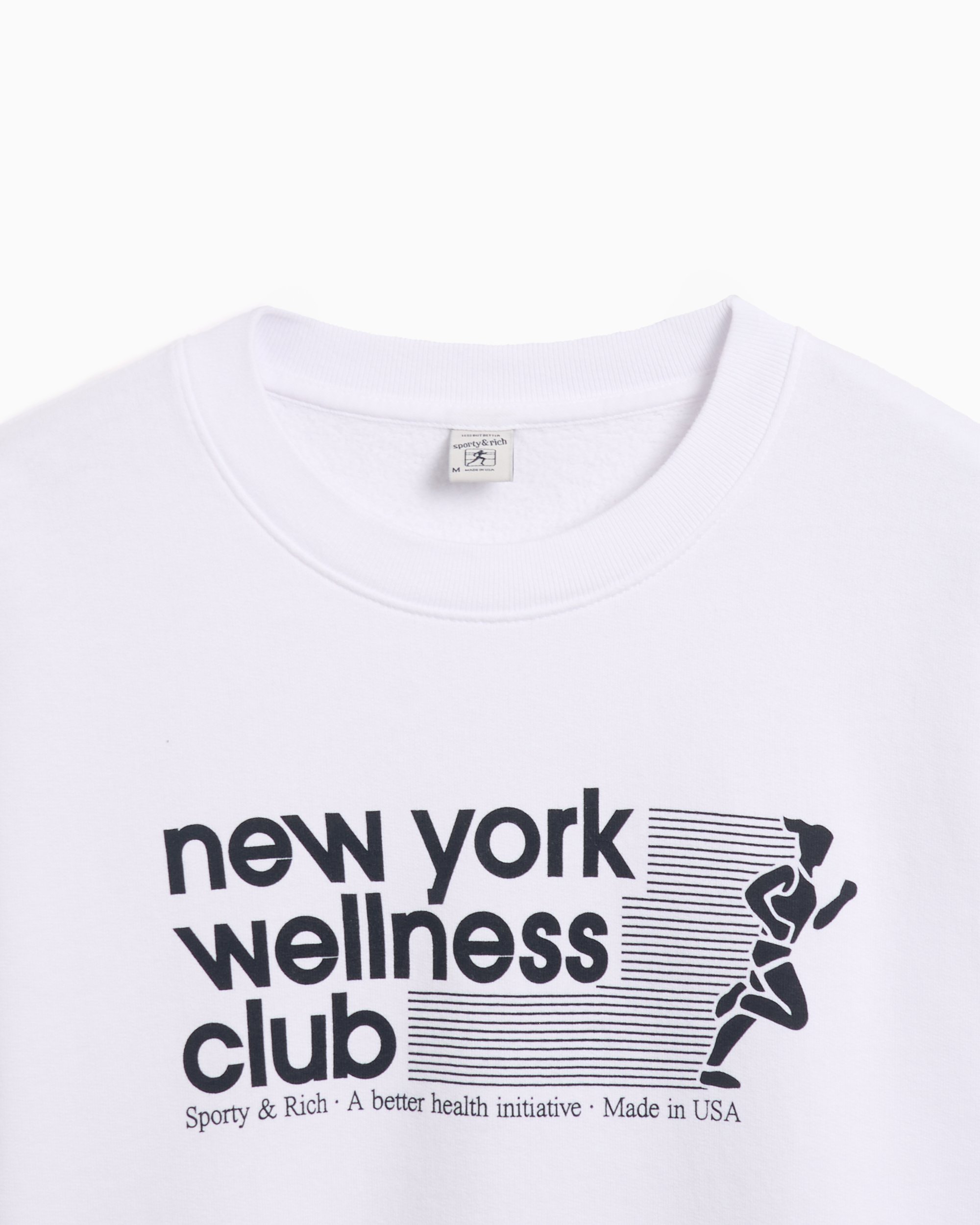 Sporty & Rich USA Wellness Club Unisex Sweatshirt White