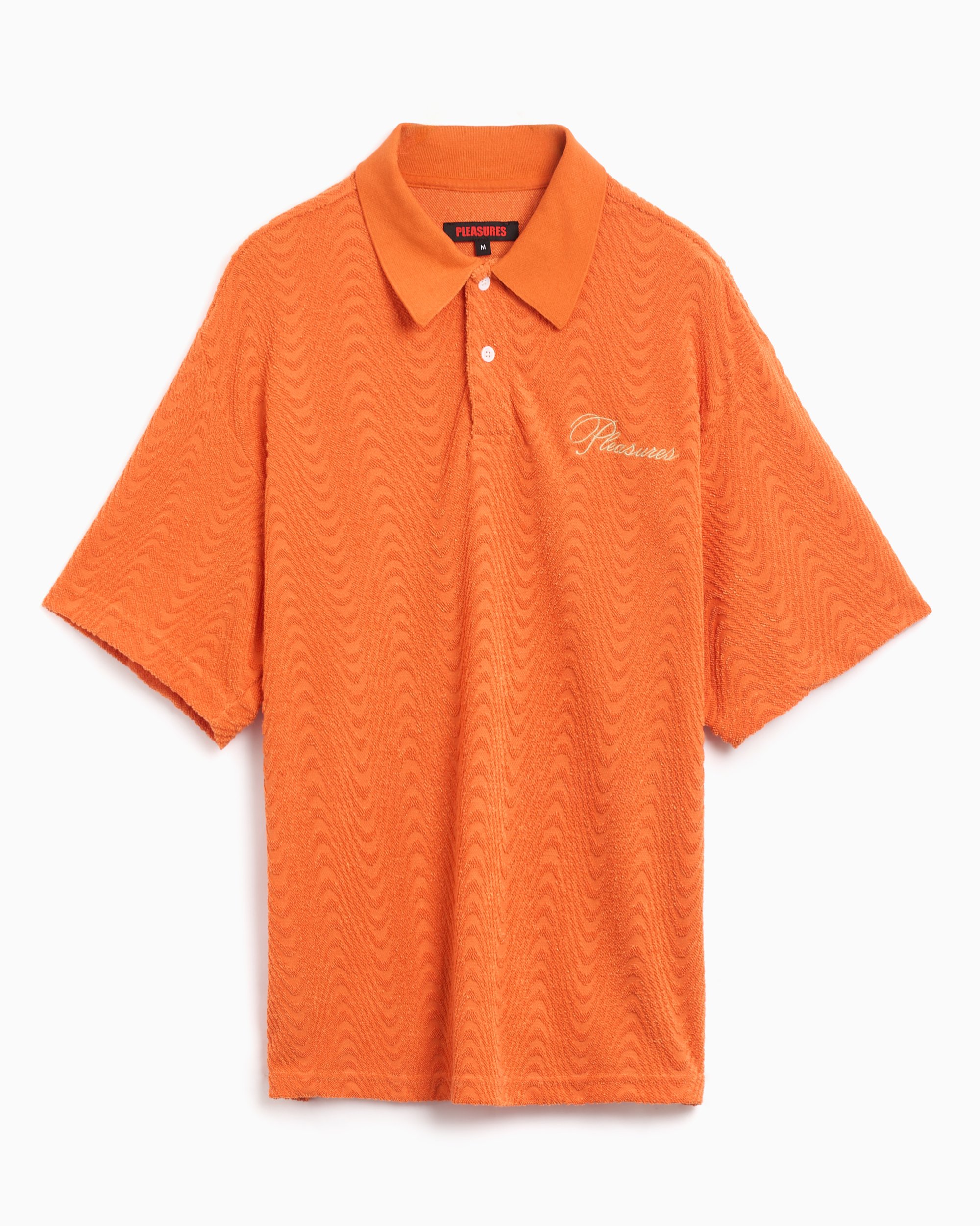 Pleasures Zen Men's Terry Boxy Polo Orange P24SU037-ORANGE