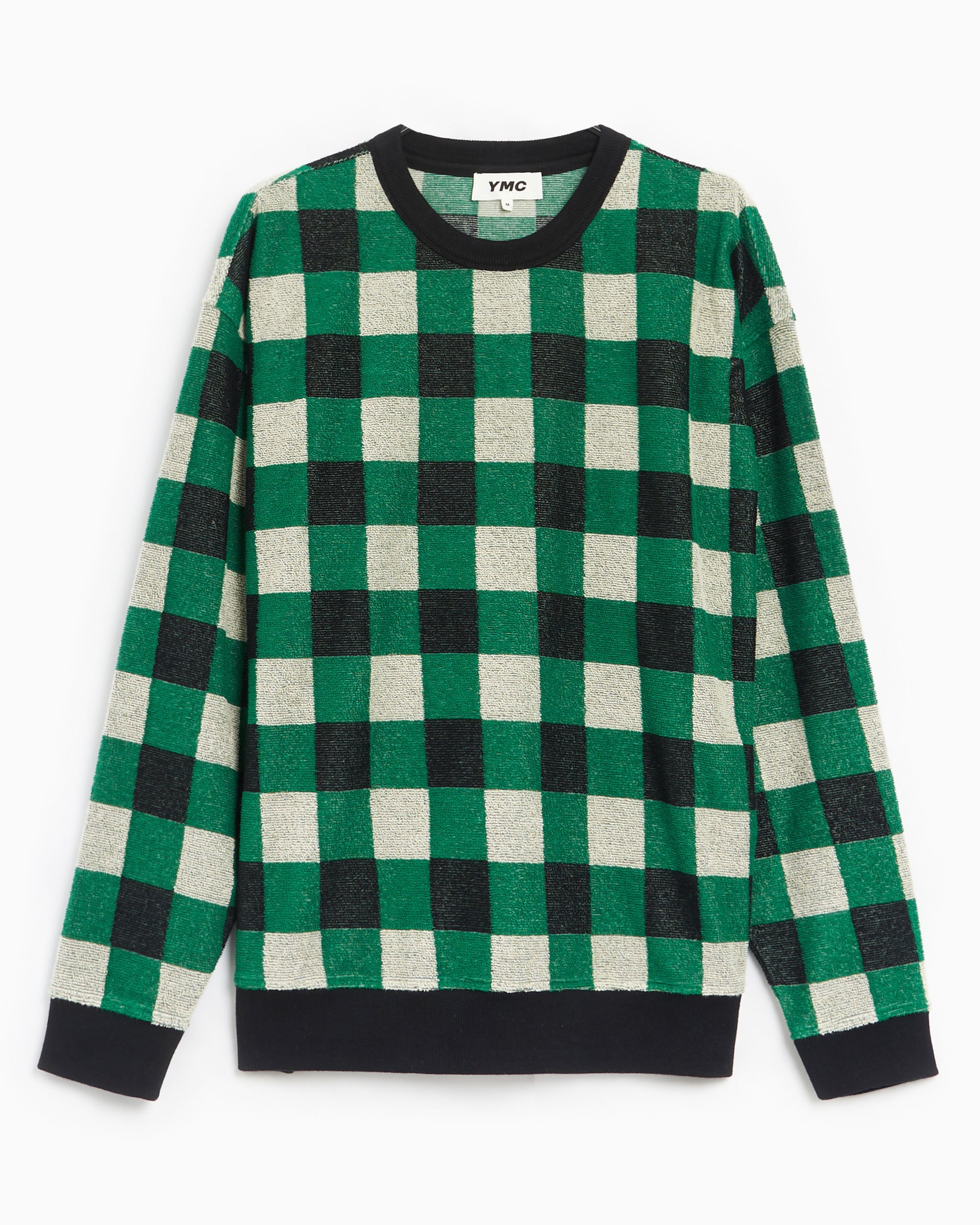 YMC Daisy Age Unisex Sweatshirt Green P7WAF-BLACK MULTI