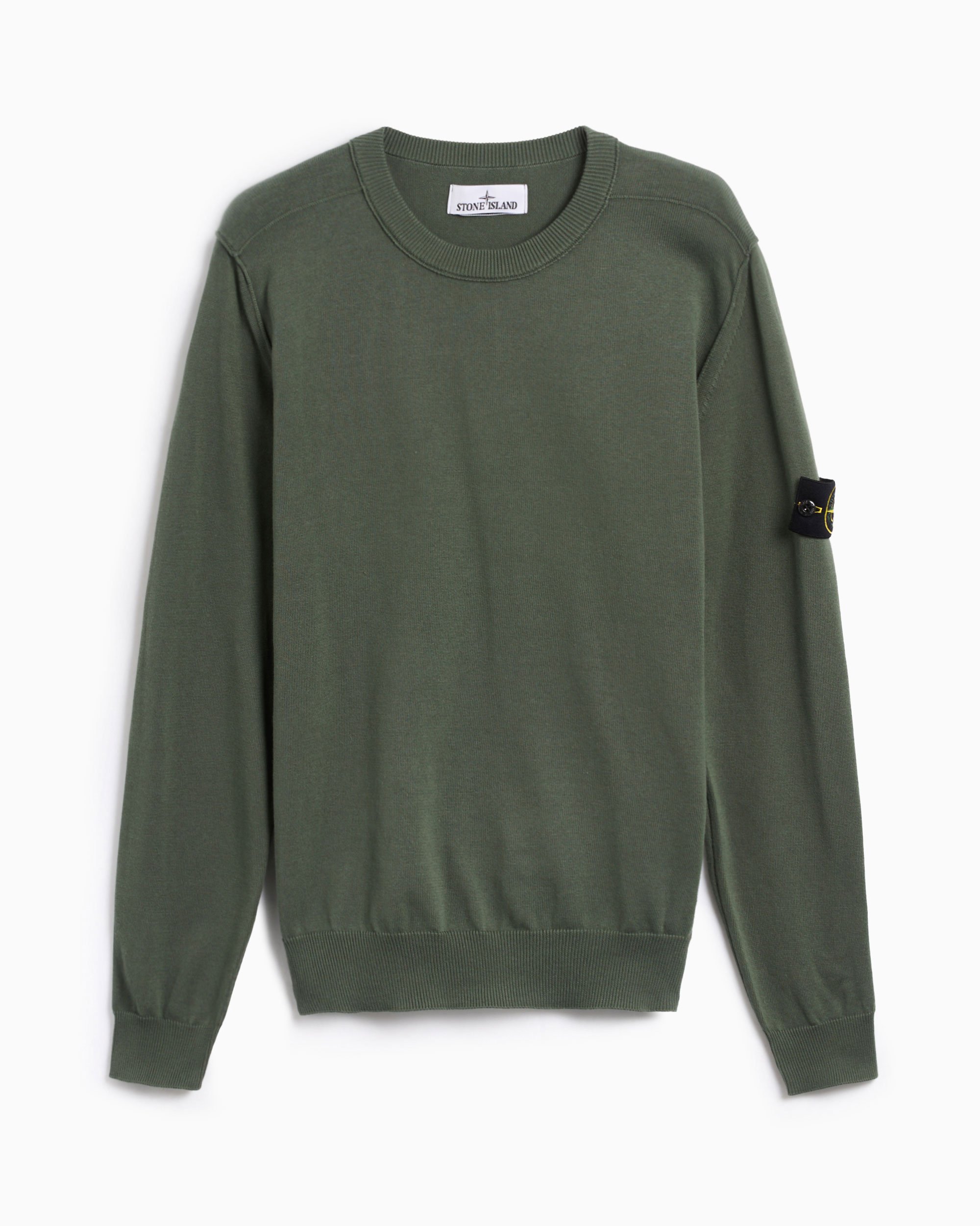 Stone Island Men's Sweater Green 8015540B2-V0059| FOOTDISTRICT