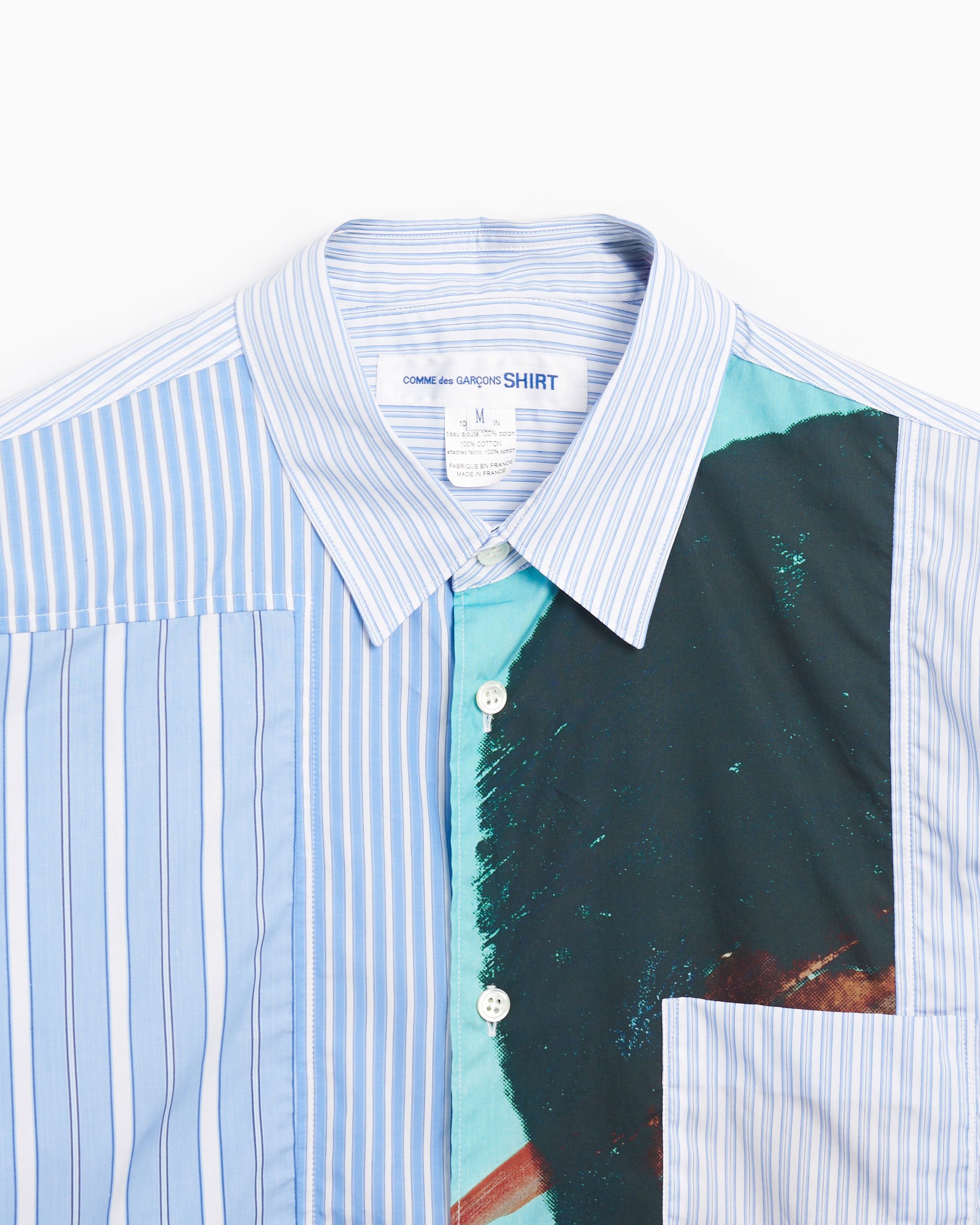 Comme Des Garçons Men's Shirt Blue FM-B017-S24-1 | FOOTDISTRICT