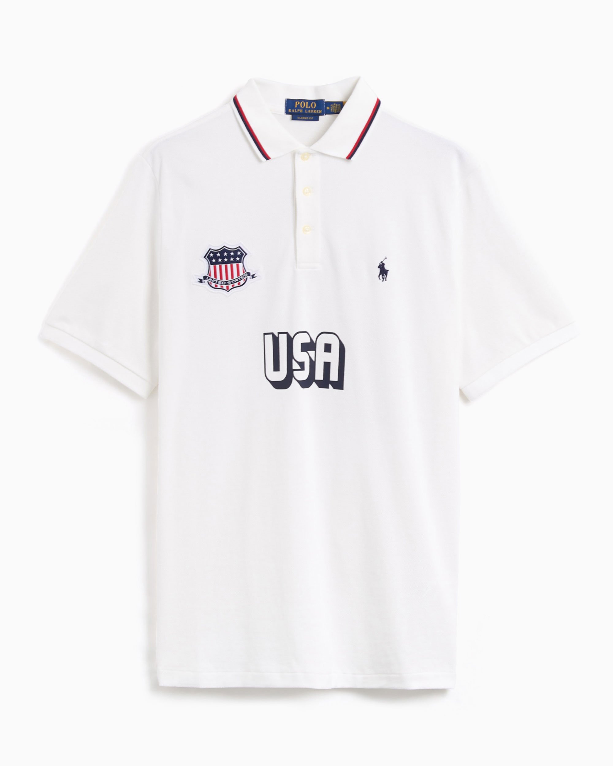 Polo Ralph Lauren USA 24 Men s Classic Fit Polo White 710944666001 FOOTDISTRICT