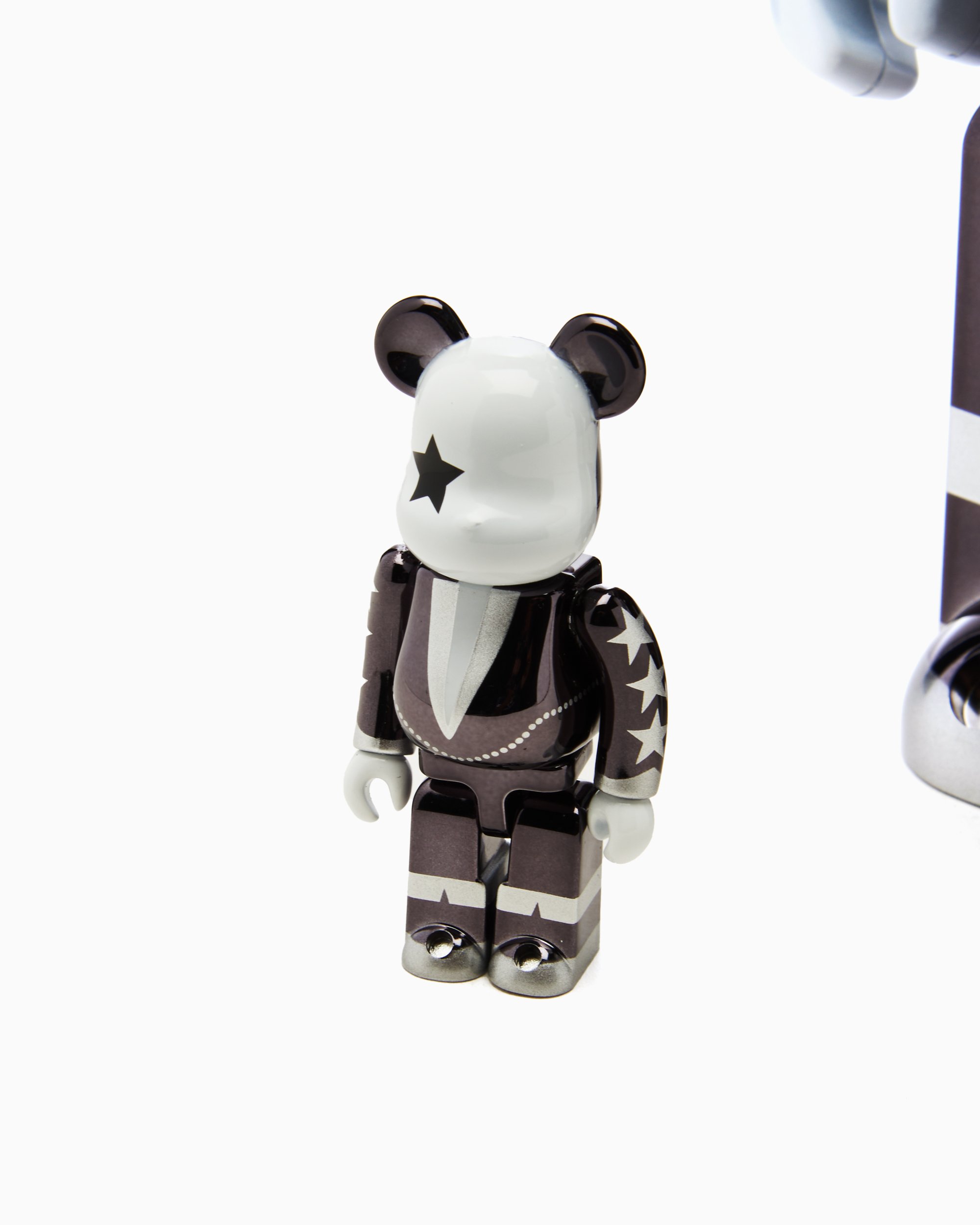 Medicom Toy Be@rbrick Kiss Star Child Chrome 100%+400% Black 