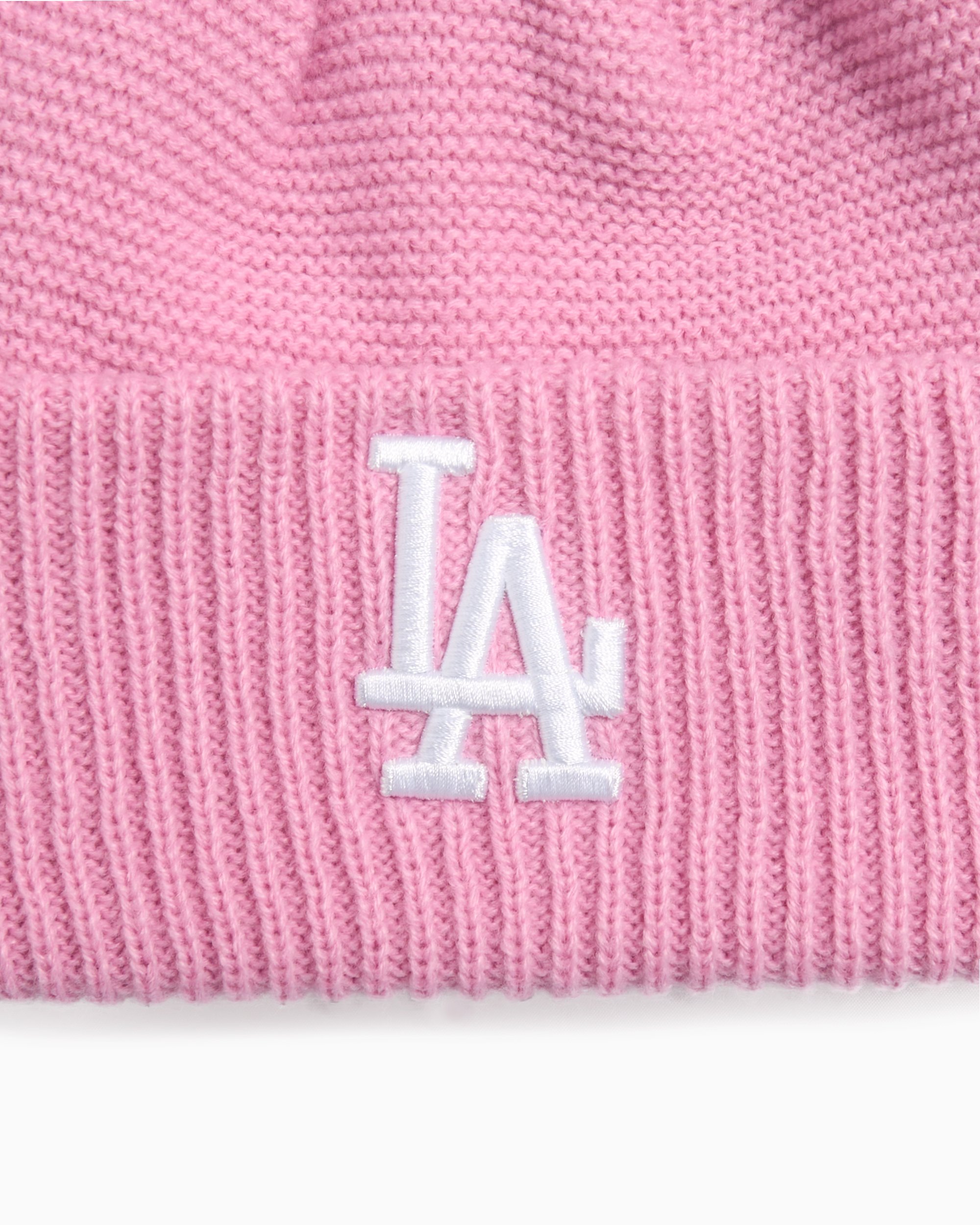 New Era Double Pom LA Dodgers Unisex Beanie Pink 60565279 FOOTDISTRICT
