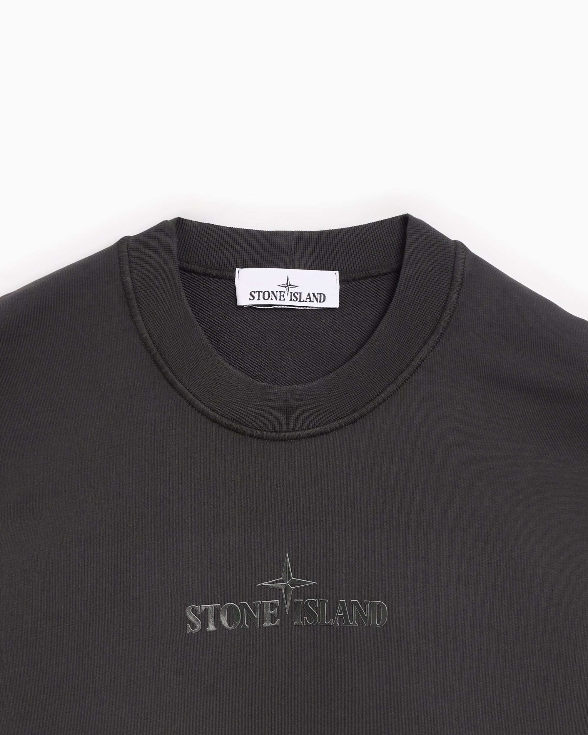 Stone island chalk logo sweatshirt discount