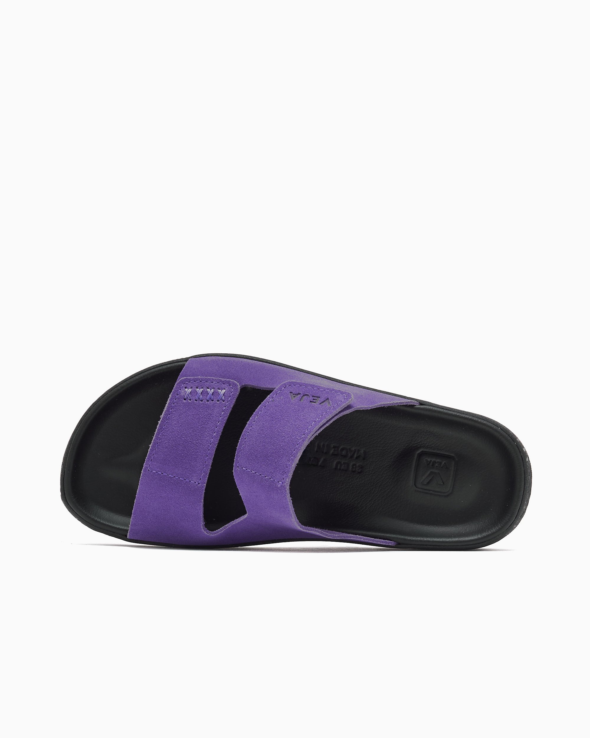 サンダル・ミュール Etna Sandals - Veja - Leather - Purple ETNA SUEDE ACAI BLACK | VEJA