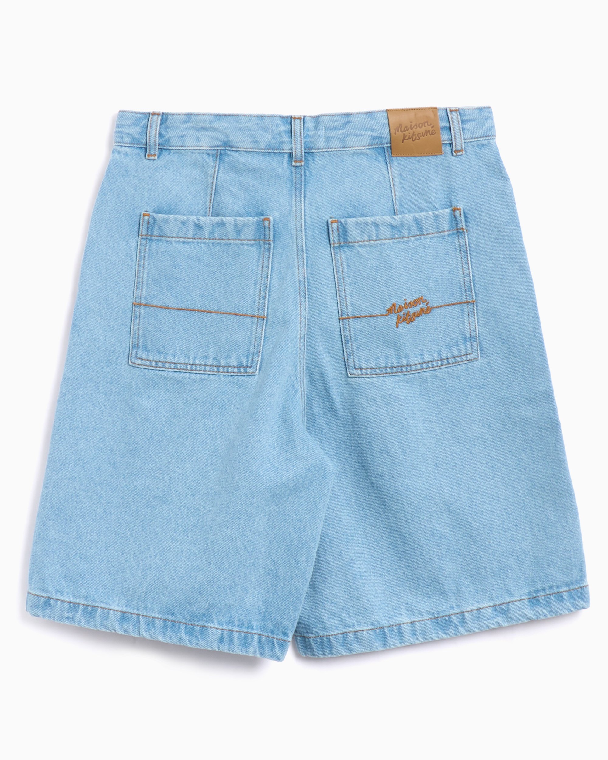 Maison Kitsuné Workwear Men's Denim Shorts Gray