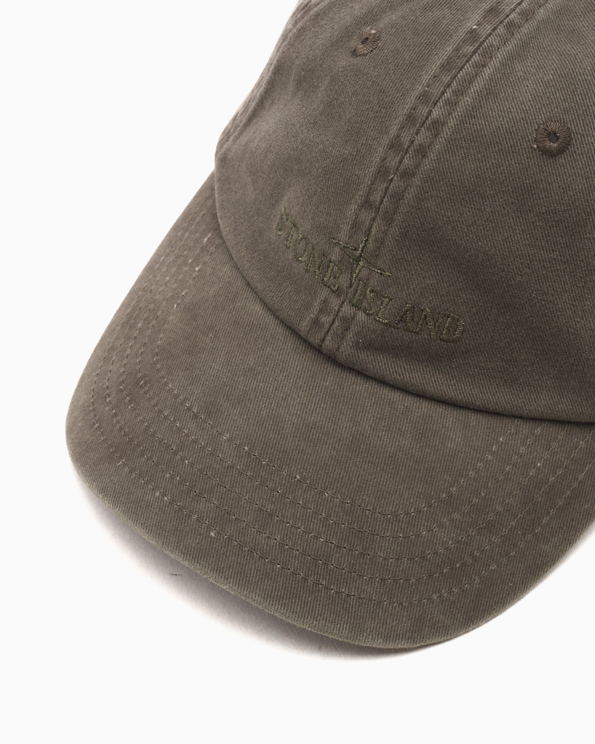 Stone Island Unisex Gabardine Cap Unisex Cap Green