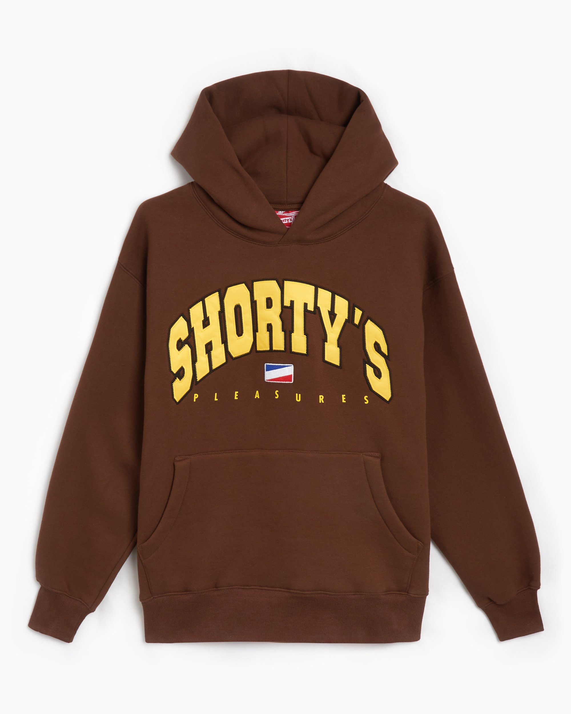 Pleasures x Shortys Men s Hoodie Brown P24F015 BROWN FOOTDISTRICT