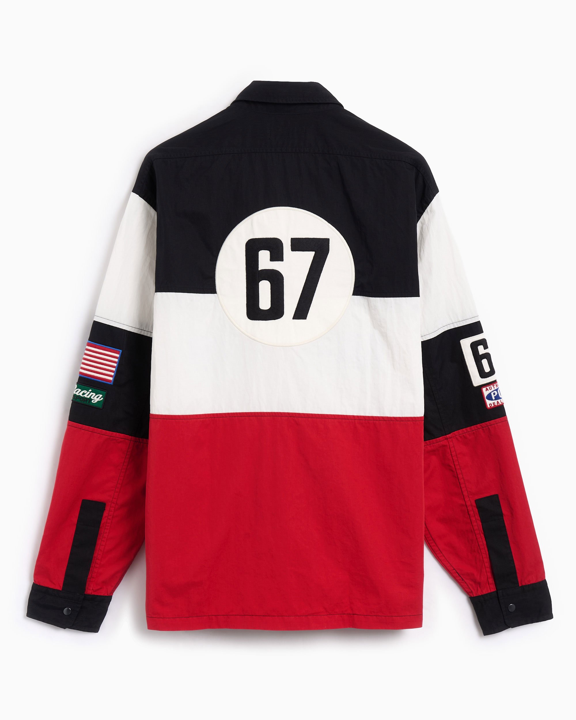 polo ralph lauren レーシングシャツ Polo Ralph Lauren Racing Logo Men's Overshirt Black, Red