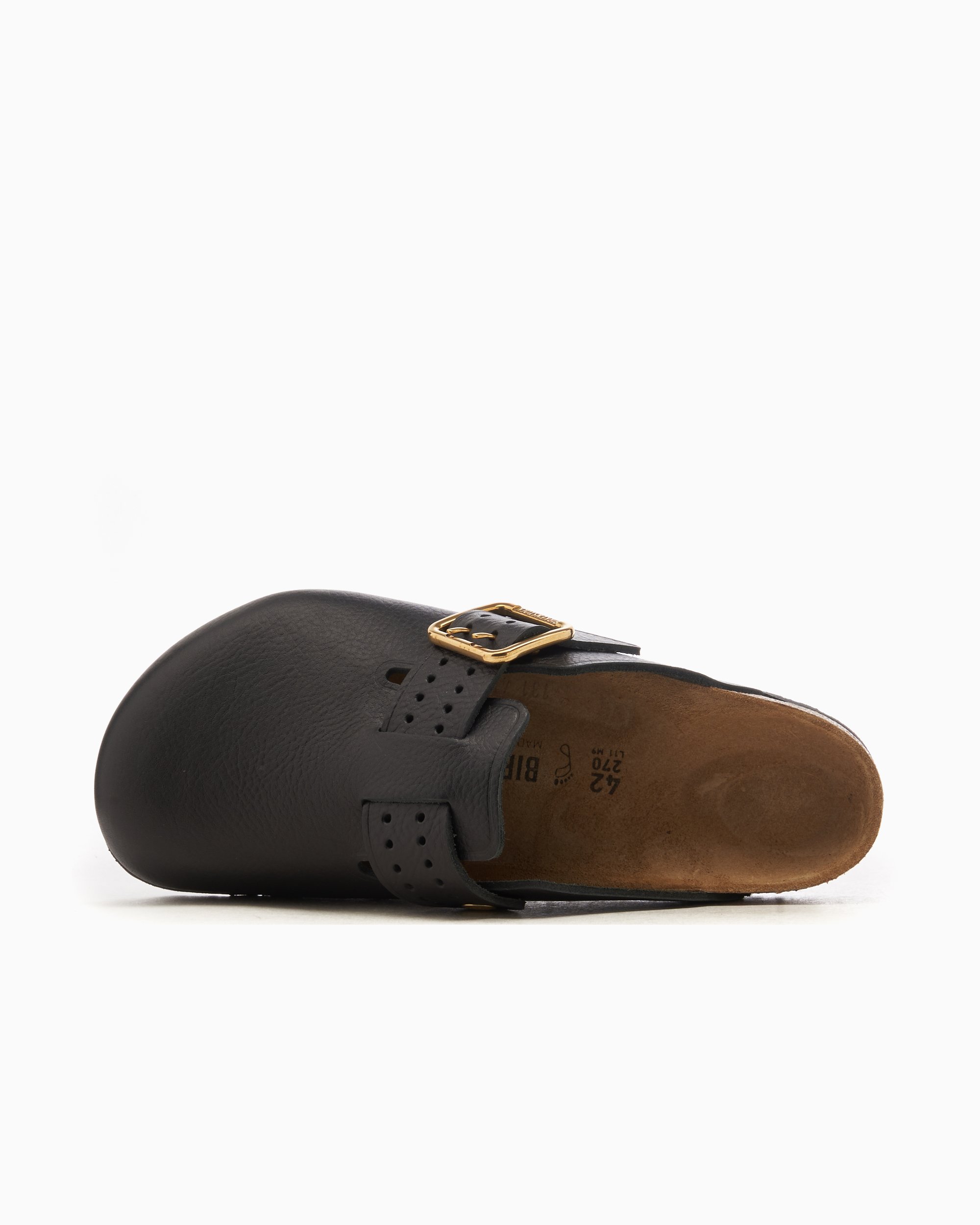 BIRKENSTOCK Boston Bold Natural Leather Regular Black BIRKENSTOCK Boston Bold Natural Leather Regular Black