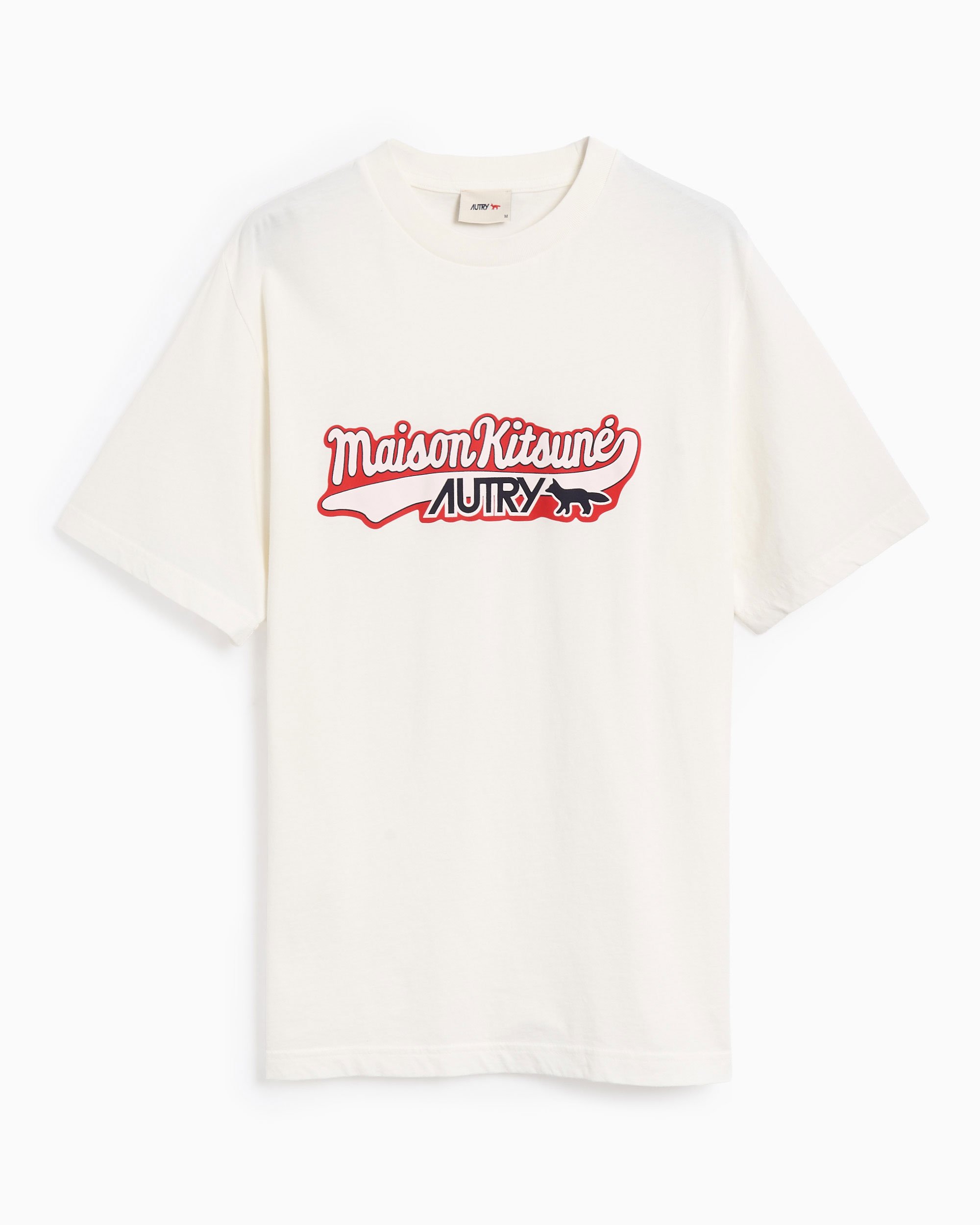 Autry x Maison Kitsuné Varsity Logo Men's T-Shirt White