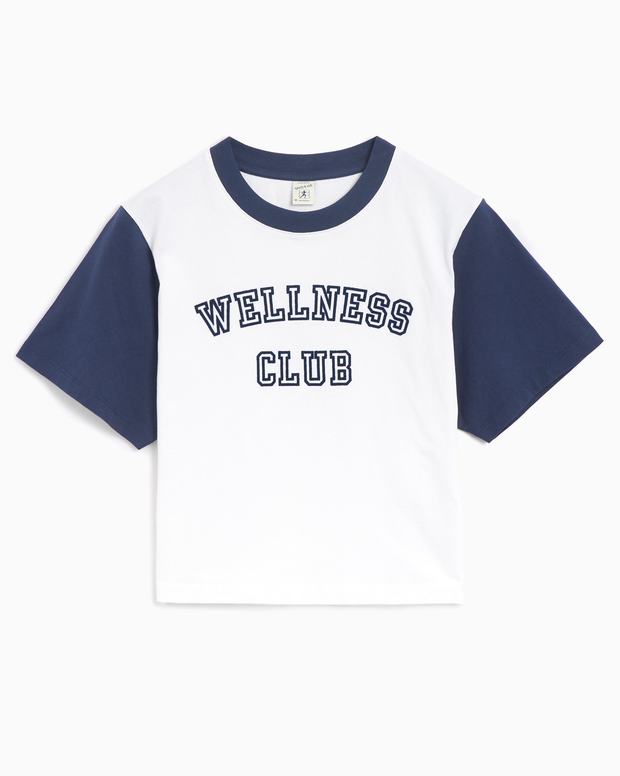 Sporty & Rich Wellness Club Color Block Women's Cropped T