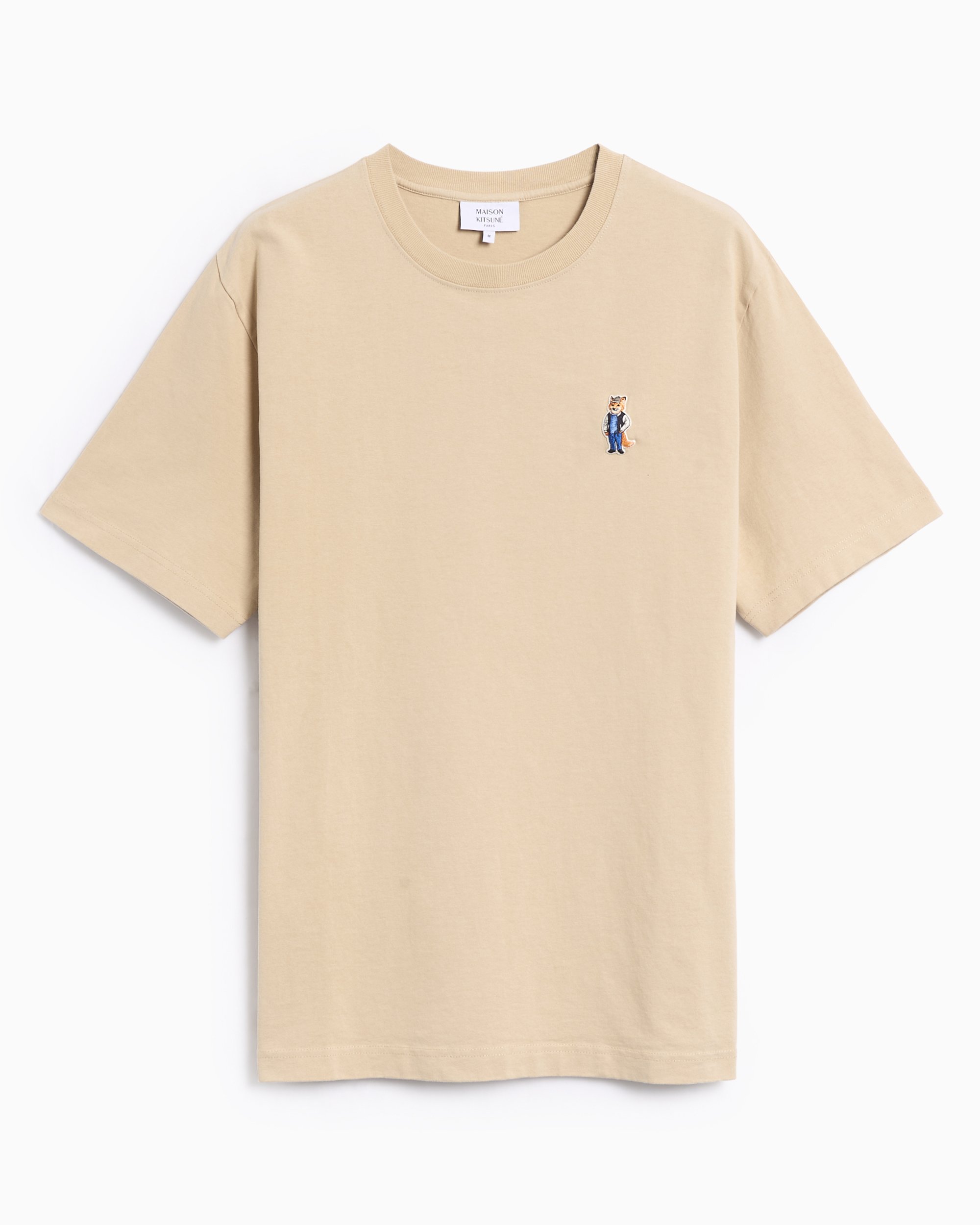 Maison Kitsuné Dressed Fox Relaxed Men's T-Shirt Beige