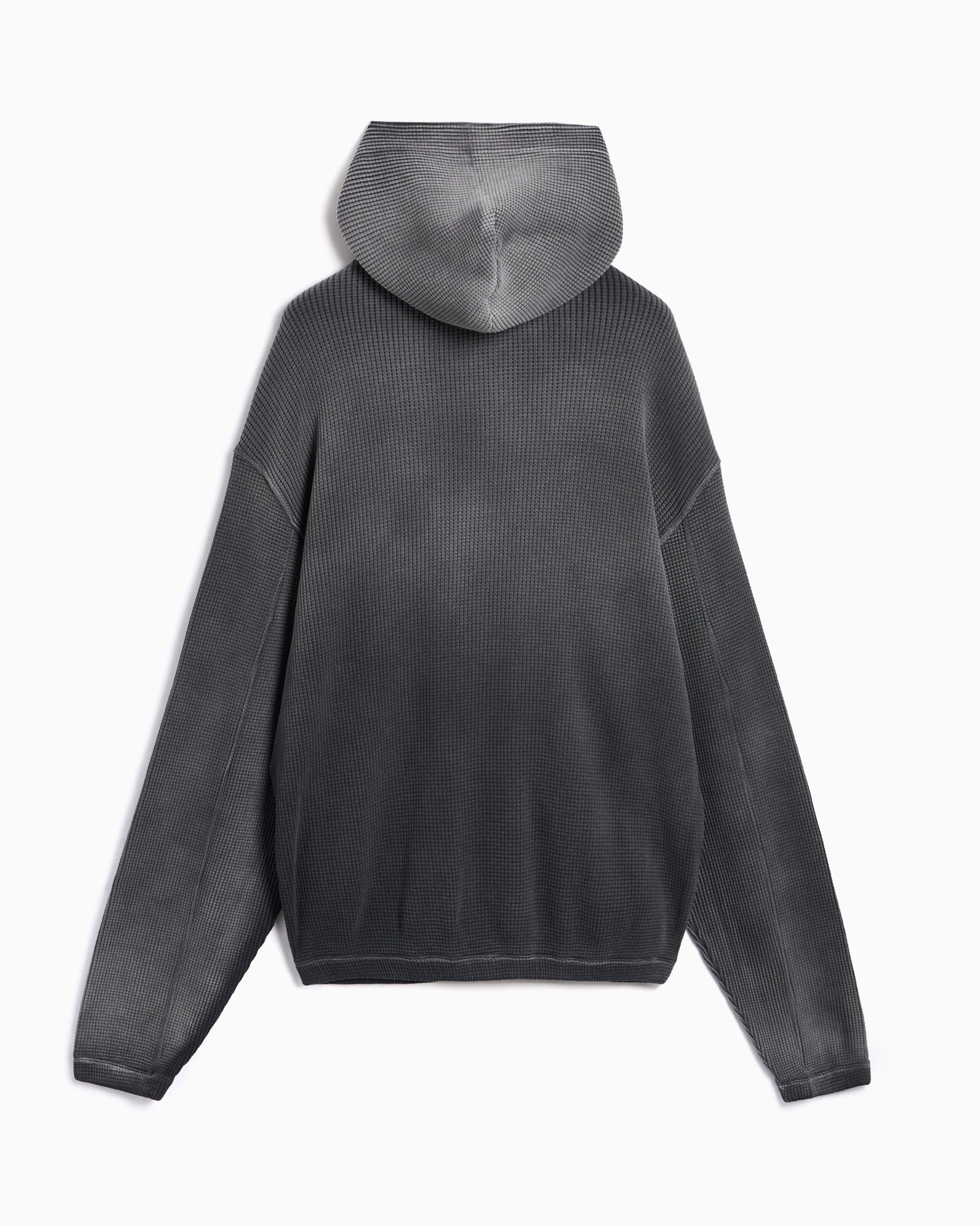 ROA Bee Sun Faded Waffle Boxy Men's Zip-Up Sweatshirt Gray