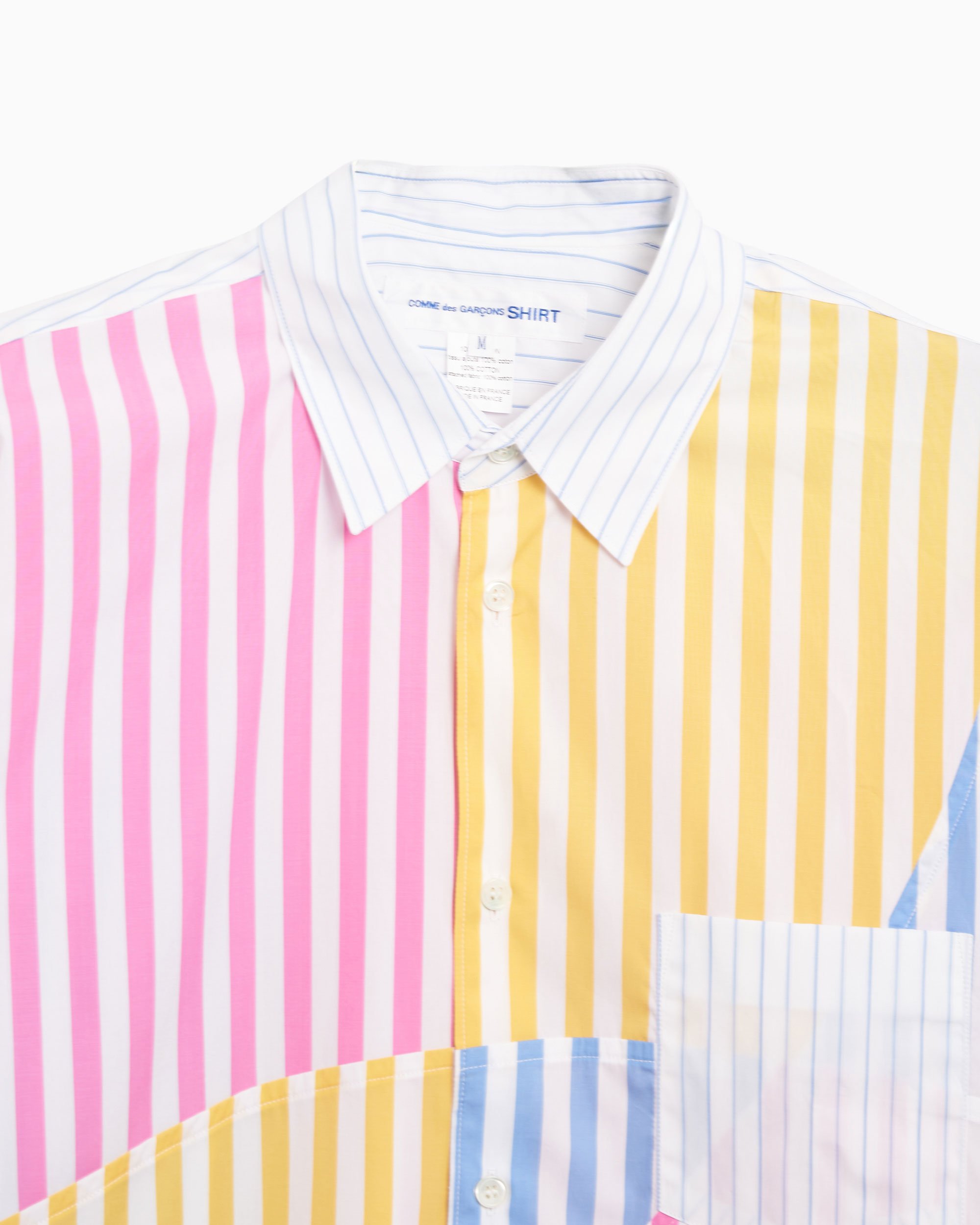 Comme Des Garçons Men's Shirt Blue, Multi, Pink, Yellow FM