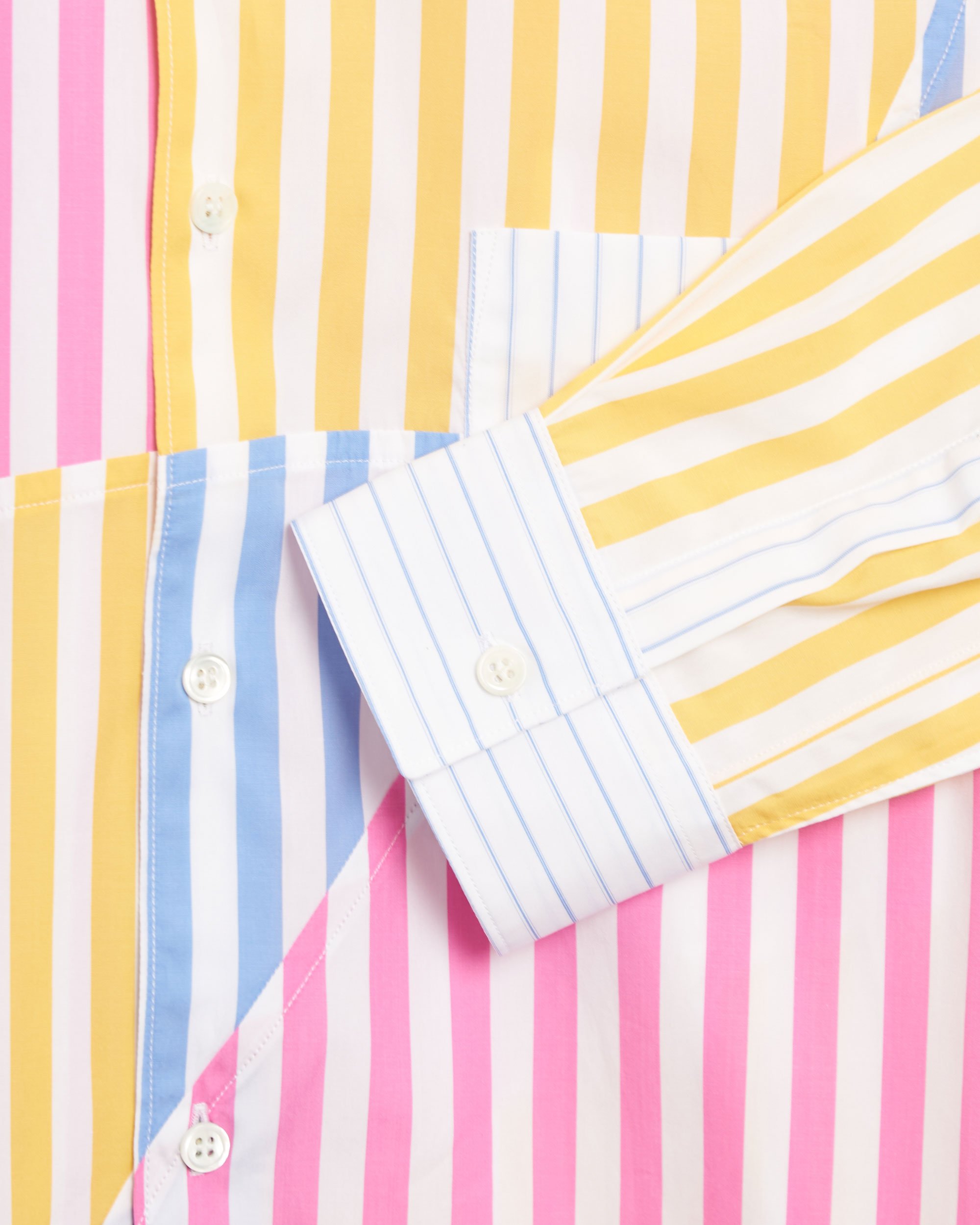 Comme Des Garçons Men's Shirt Blue, Multi, Pink, Yellow FM