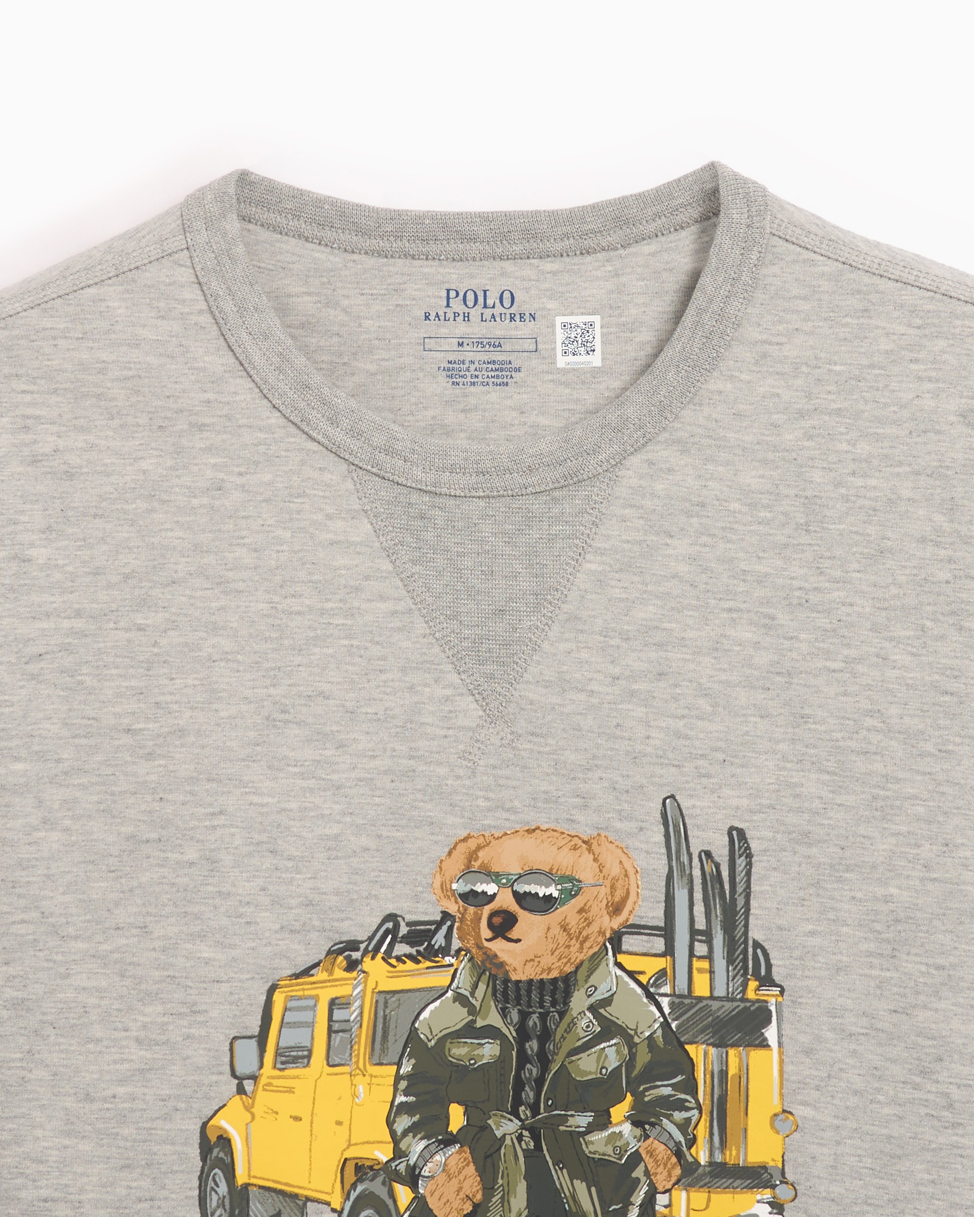 Polo Ralph Lauren Bear Men s Sweatshirt Gray 710958195001 FOOTDISTRICT