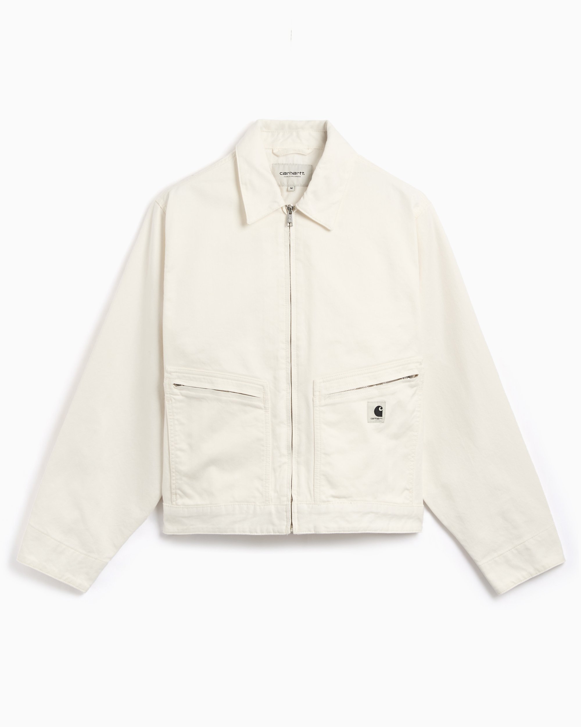 Carhartt white denim jacket clearance