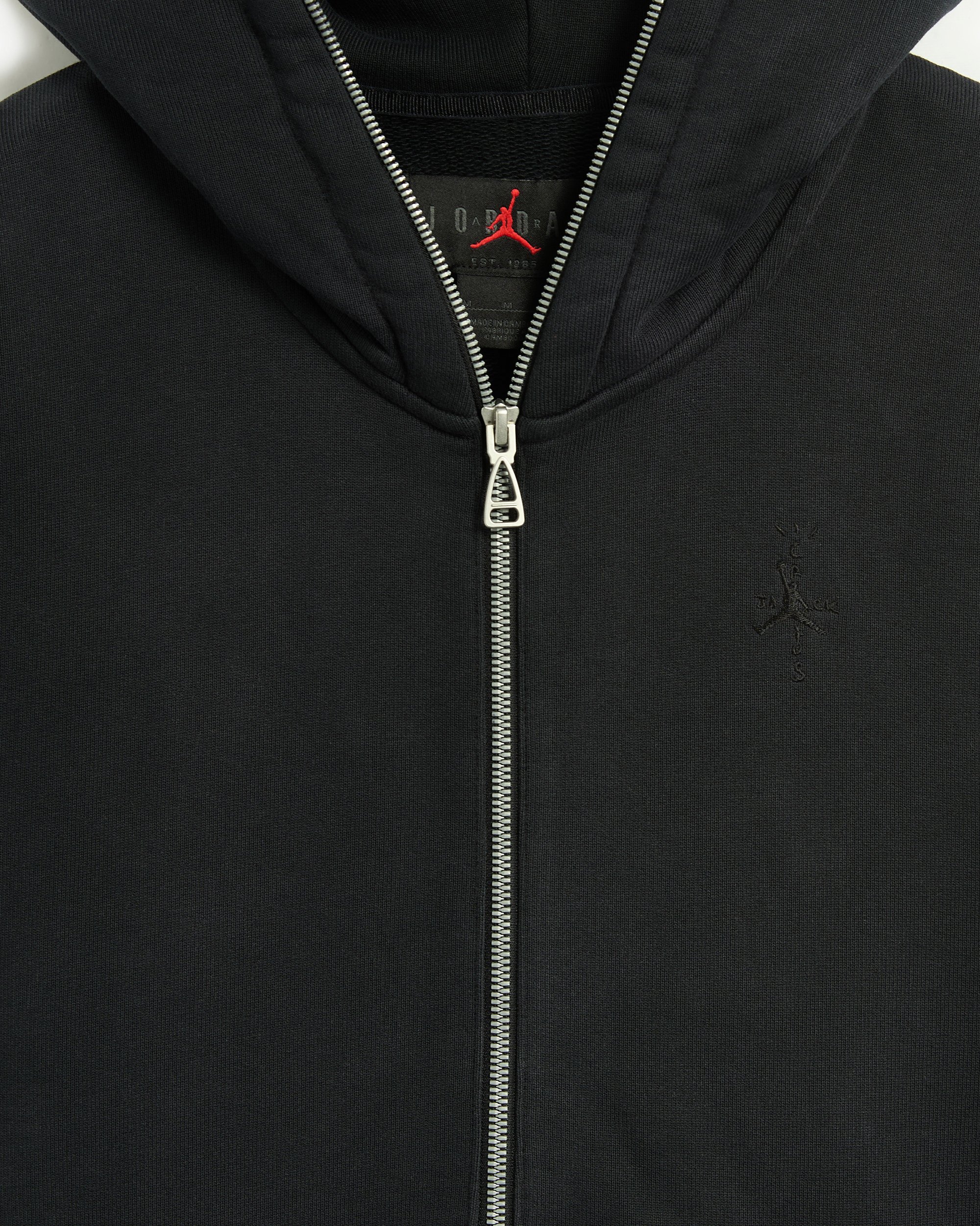 Black jordan zip hoodie discount