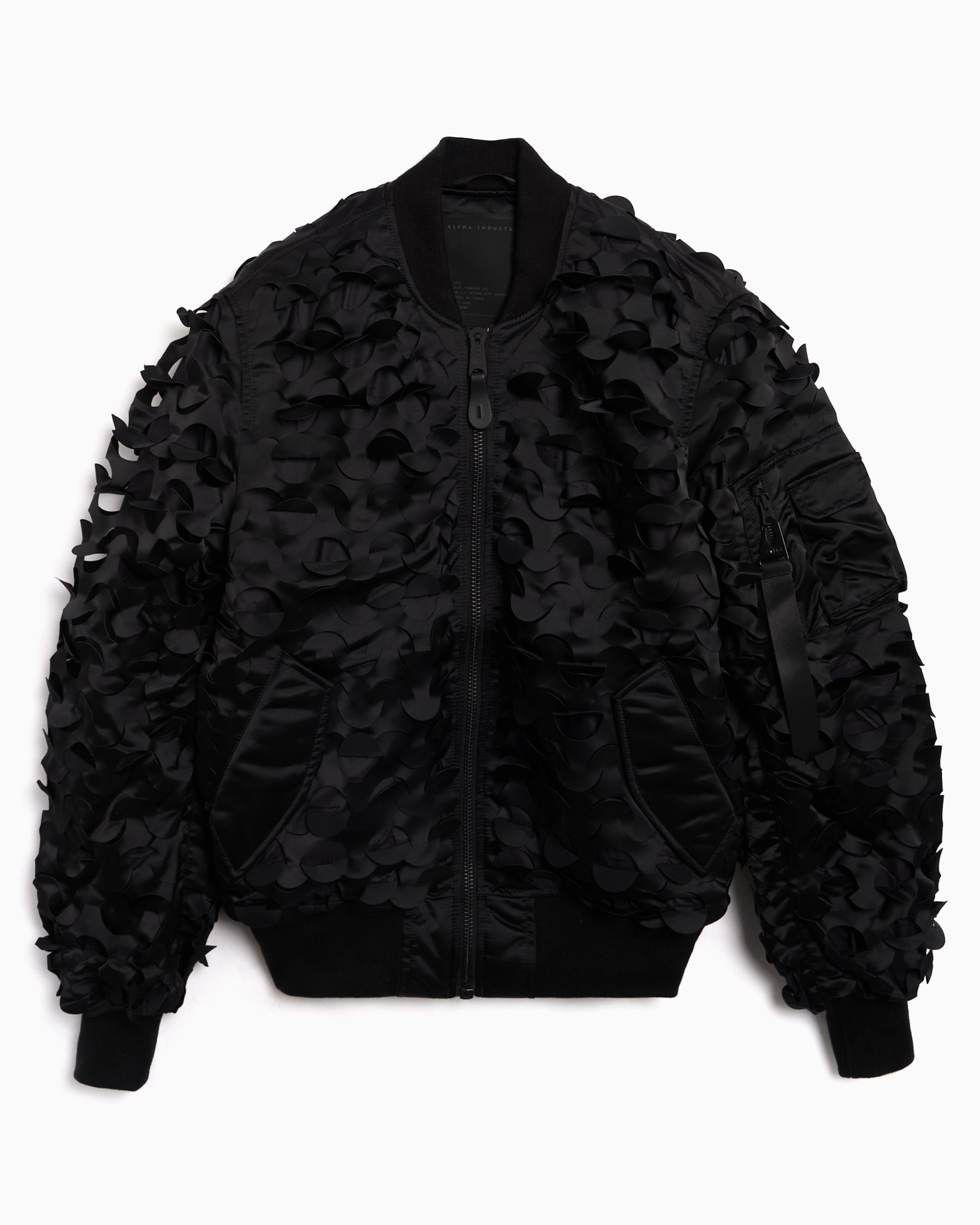 ジャケット・アウター CALEE Allover star pattern MA-1 alpha 65 Alpha Industries MA-1 Ulcans Flight Relaxed Men's Bomber Black