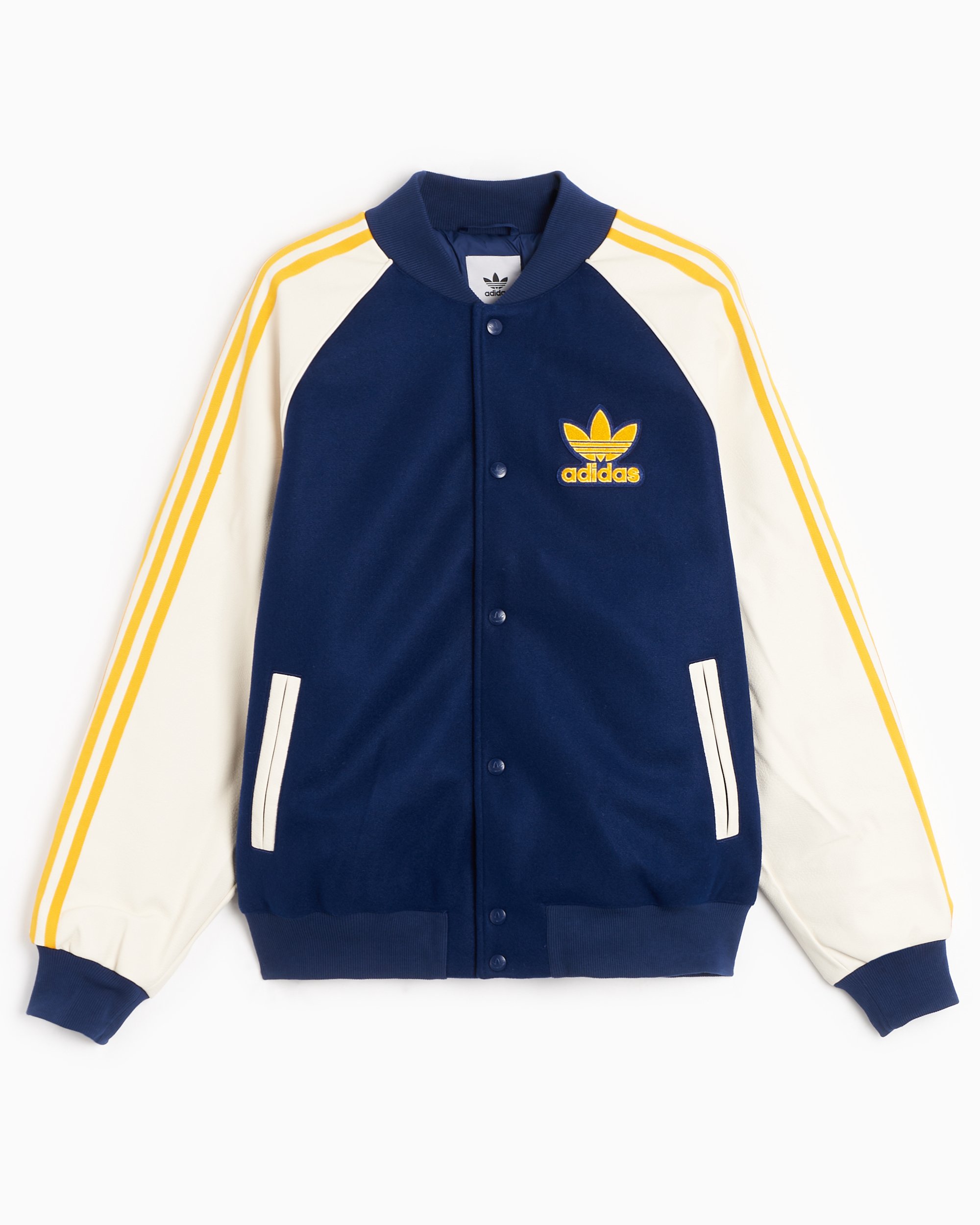 adidas Originals SST Men s Varsity Jacket Blu Bianco IL2574 FOOTDISTRICT