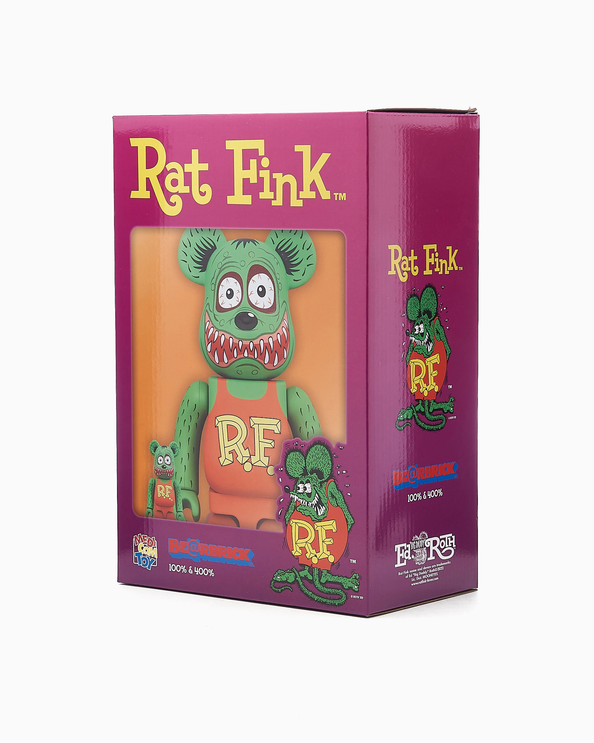 Medicom Toy Be@rbrick Rat Fink 100% + 400% Green F2314RATG-ASS 