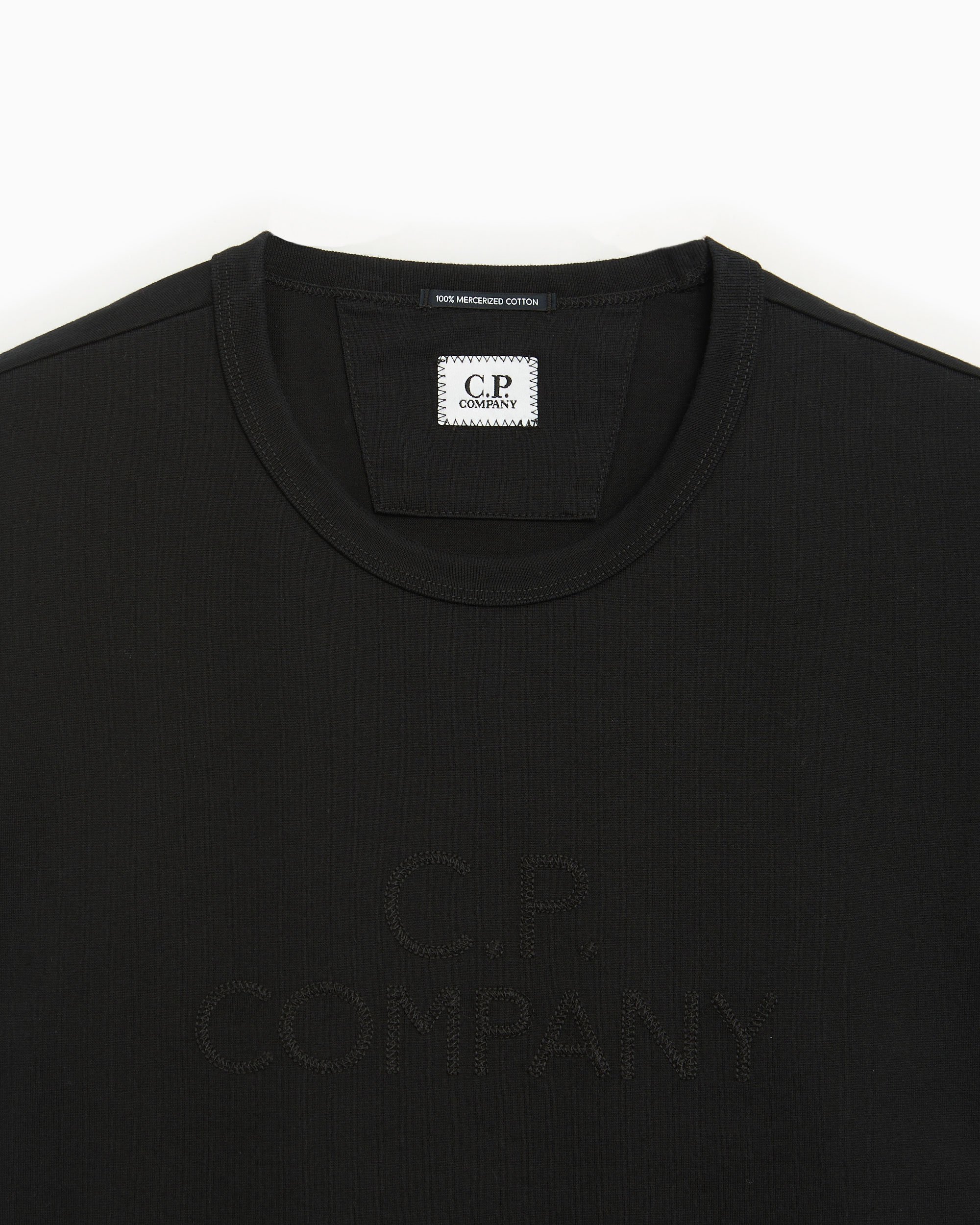 C.P. Company logo-plaque shirt jacket - Black