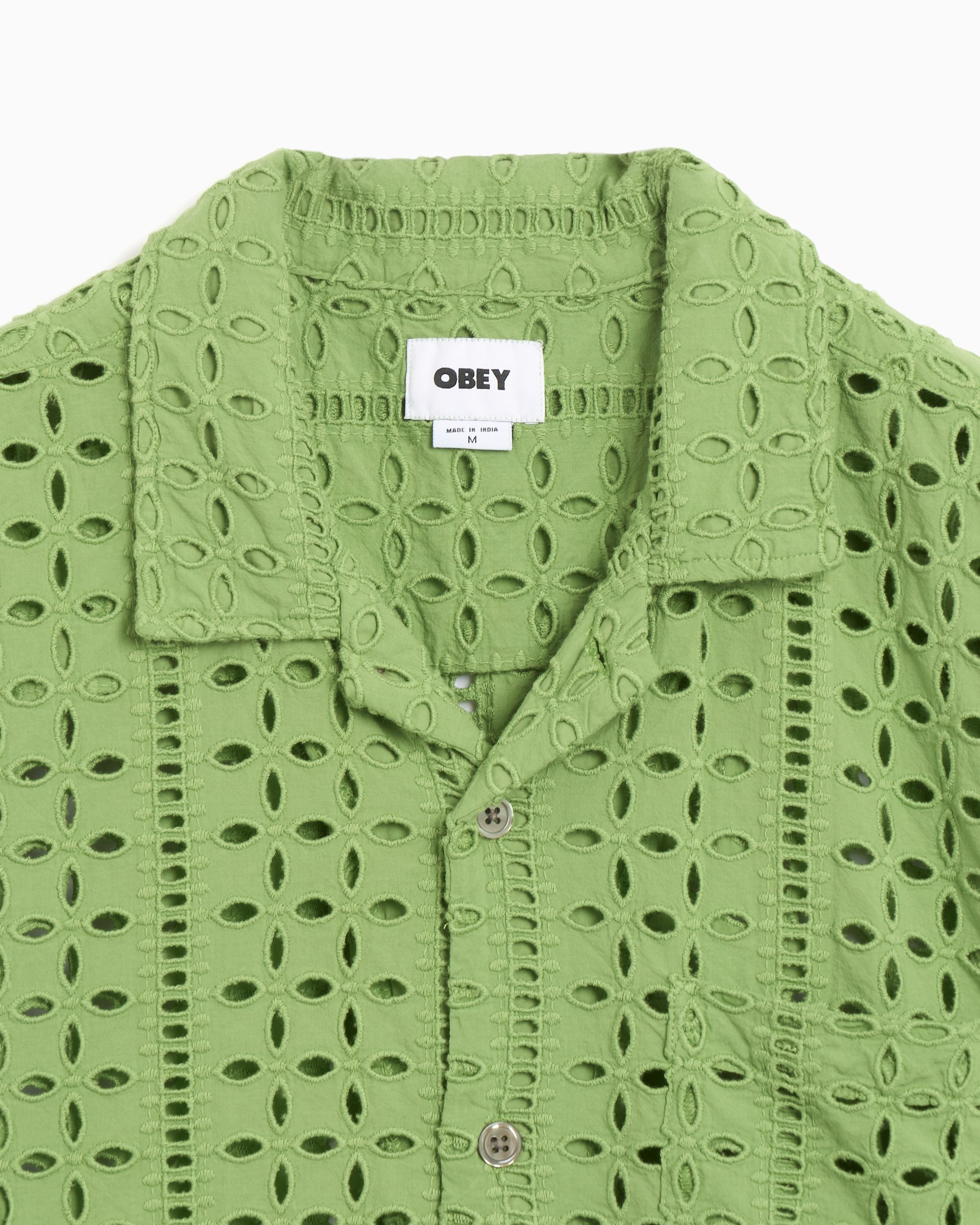 OBEY Clothing Ayers Men's Woven Shirt Green 181210428-PQG OBEY Clothing Ayers Men's Woven Shirt Green 181210428-PQG