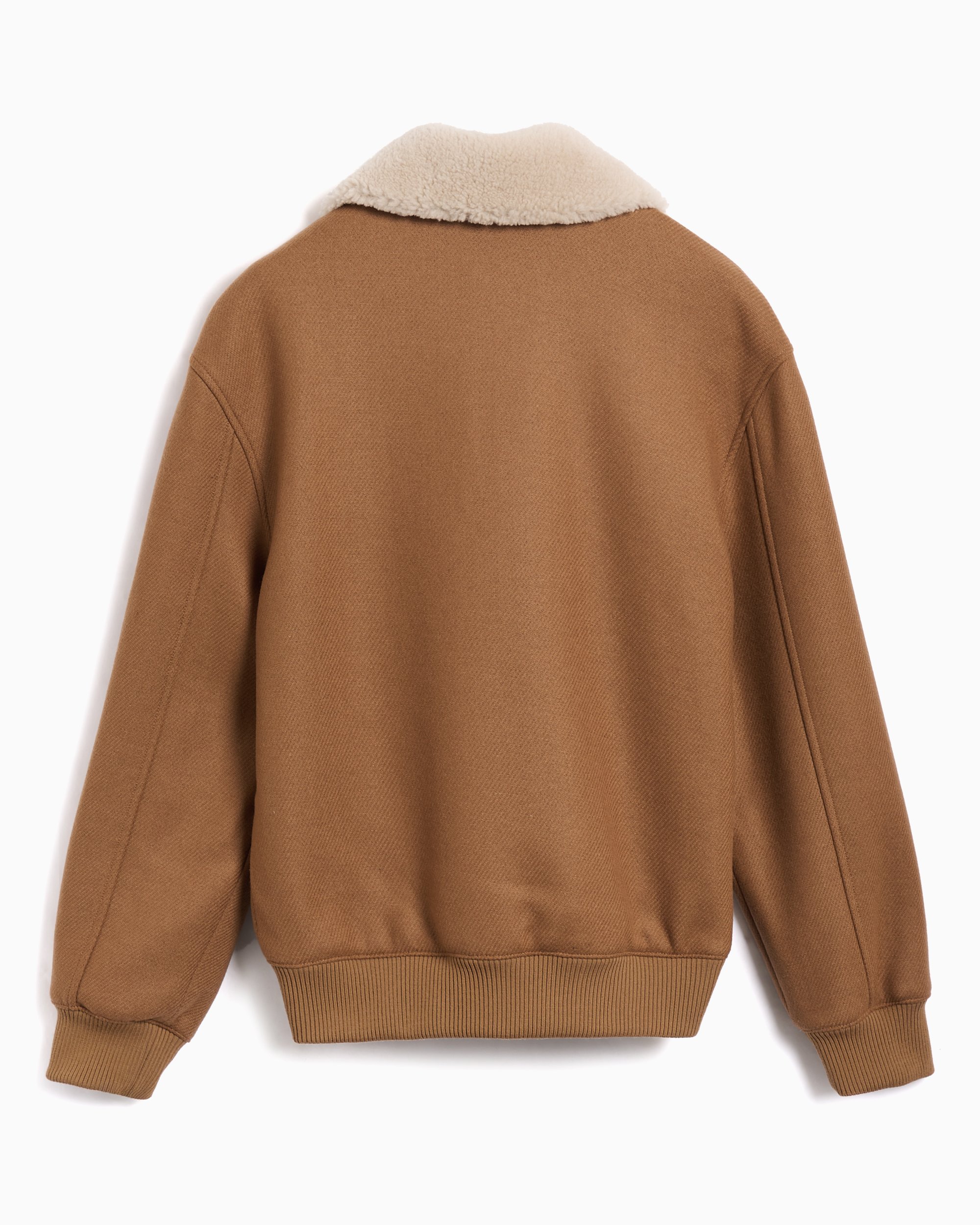 Maison Kitsuné Shearling Collar Relaxed Men's Bomber Brown