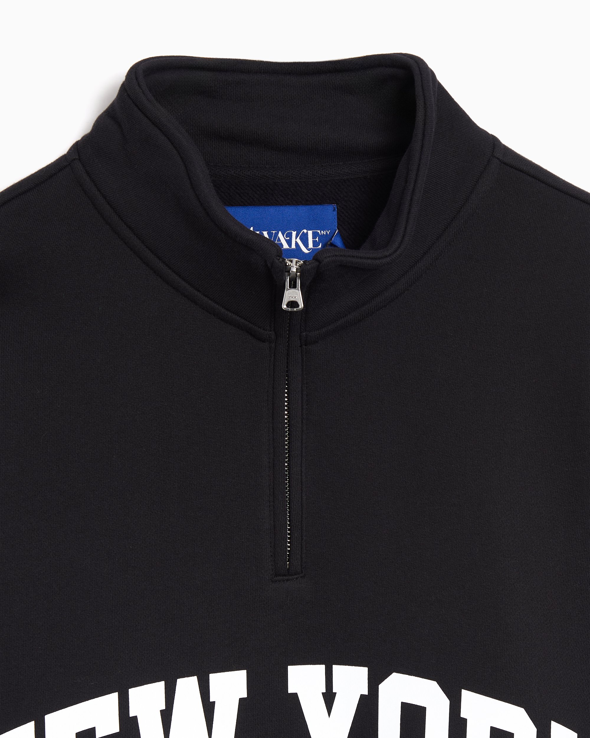 Awake NY Arch Logo Men's Half Zip Sweatshirt Black AWK-FW25