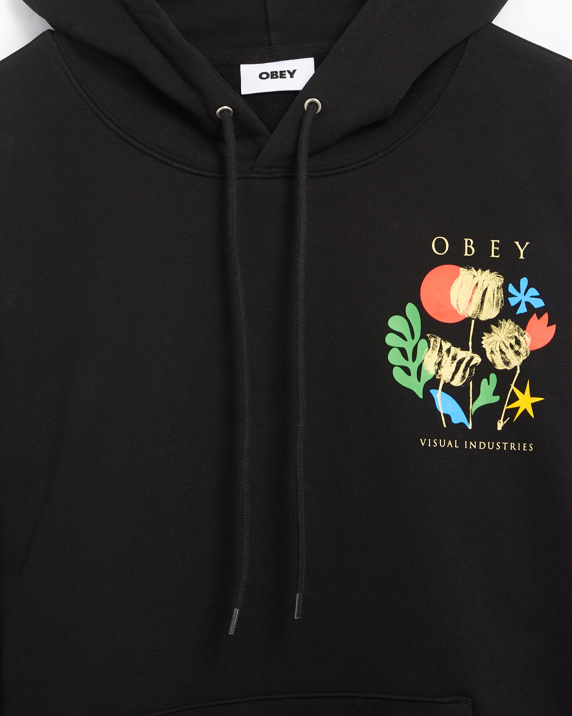 Obey olde rose black hoodie on sale