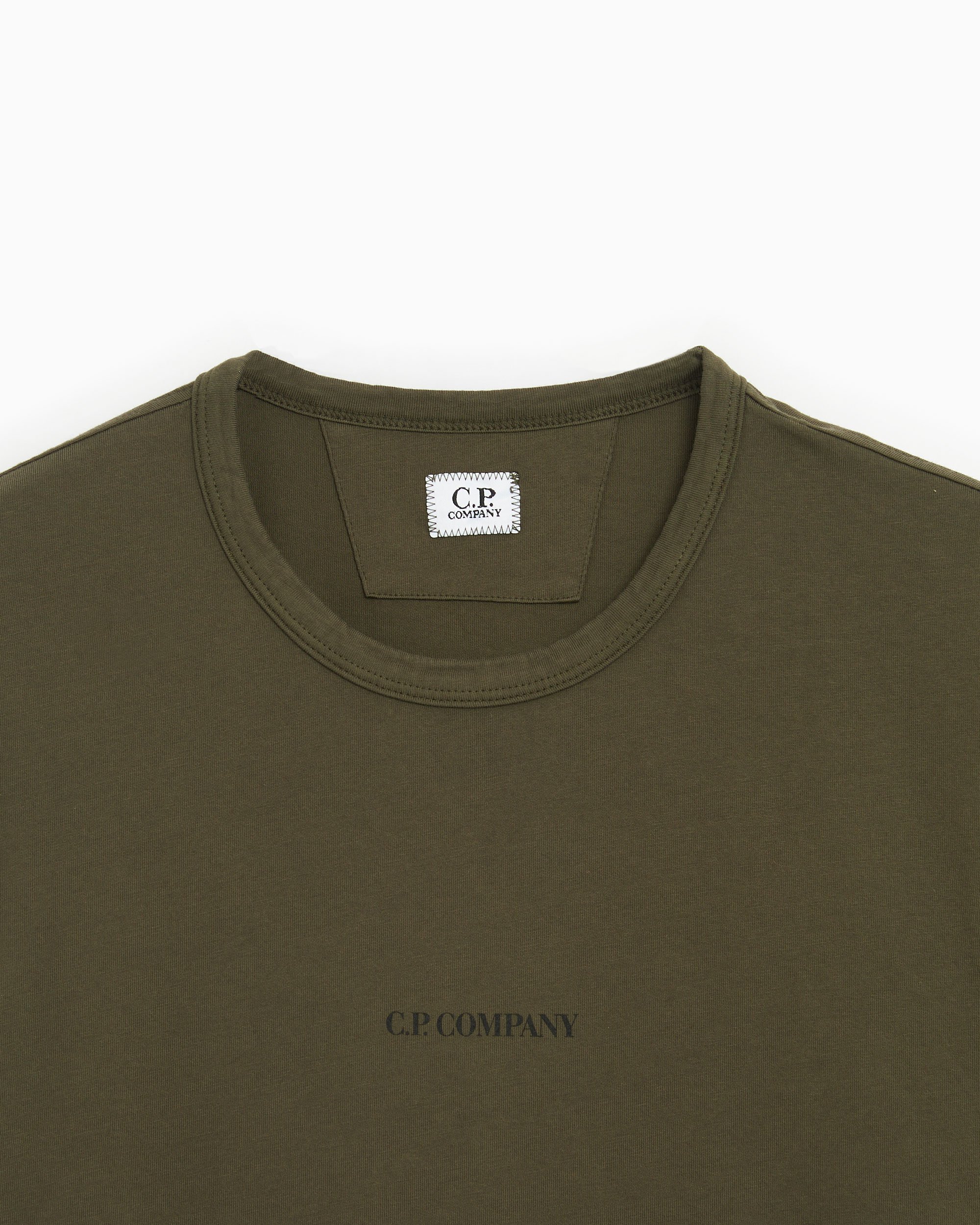 CP Company Logo Men's T-Shirt Green 16CMTS085A005431G-683 