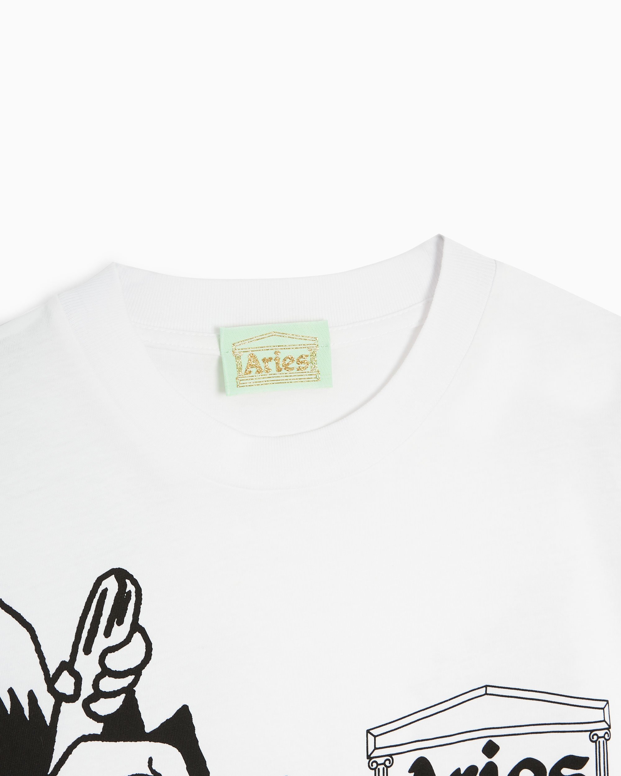 Aries Graphic Mashup Men's Long Sleeve T-Shirt White