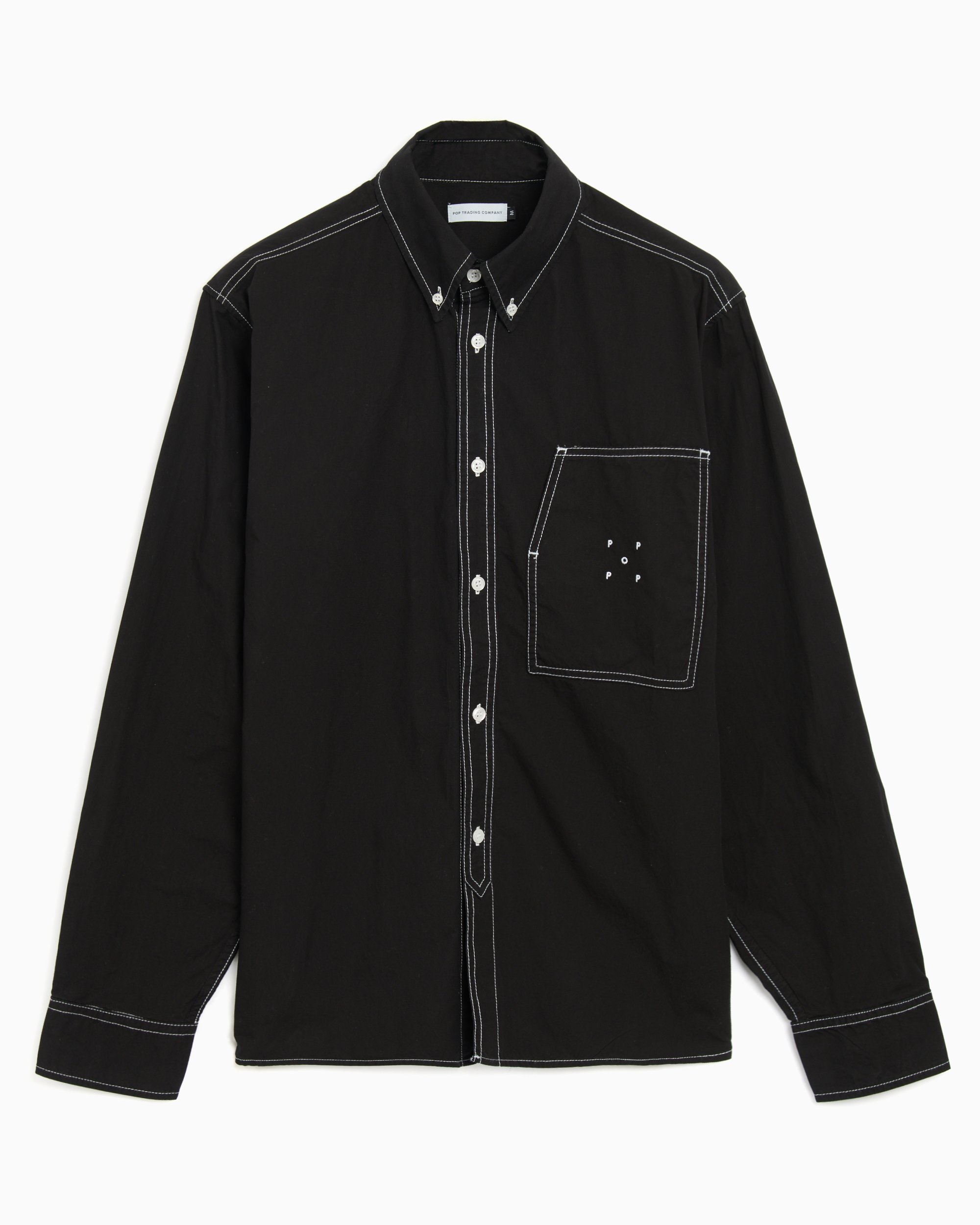 【利益還元祭】開催中！今年最後の大セール Pop Trading Company Bd Men's Shirt Black POPAW24_03-007 パンツ