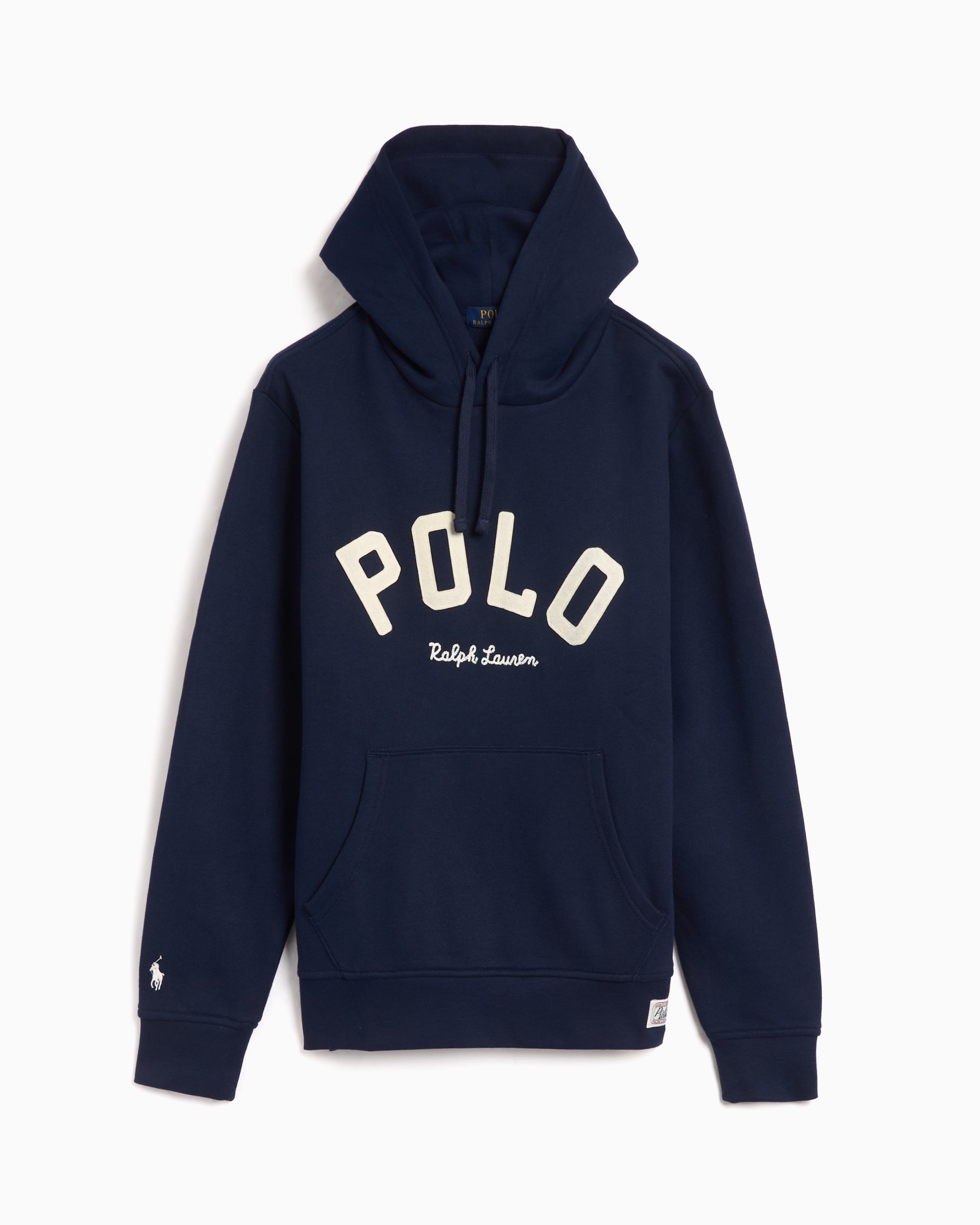 Navy polo hoodie top