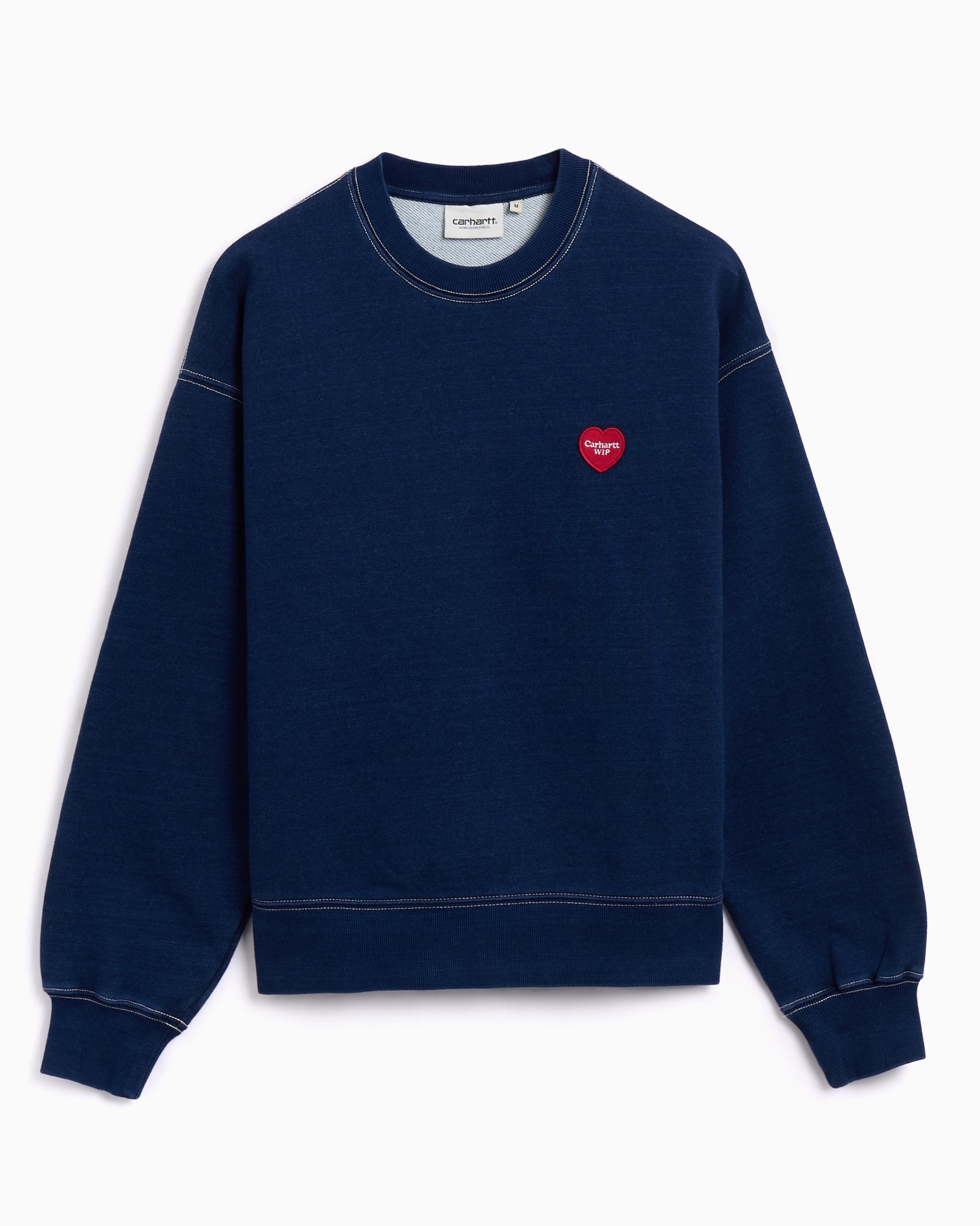 Carhartt WIP Ingo Logo Regular Women's Sweatshirt Blue Carhartt WIP Ingo Logo Regular Women's Sweatshirt Blue