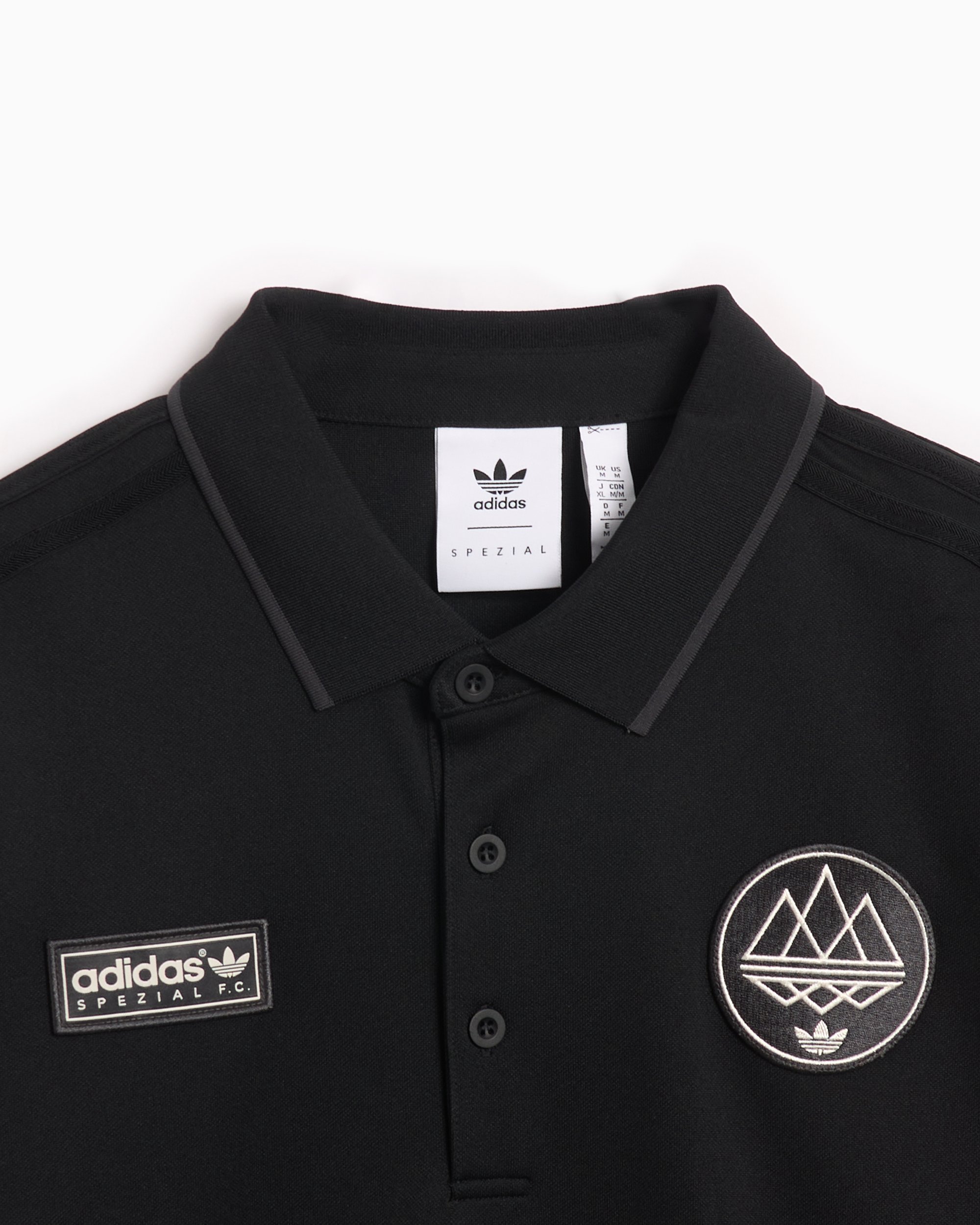 adidas Originals Spezial FC Men s Long Sleeve Polo Black JE6081 FOOTDISTRICT