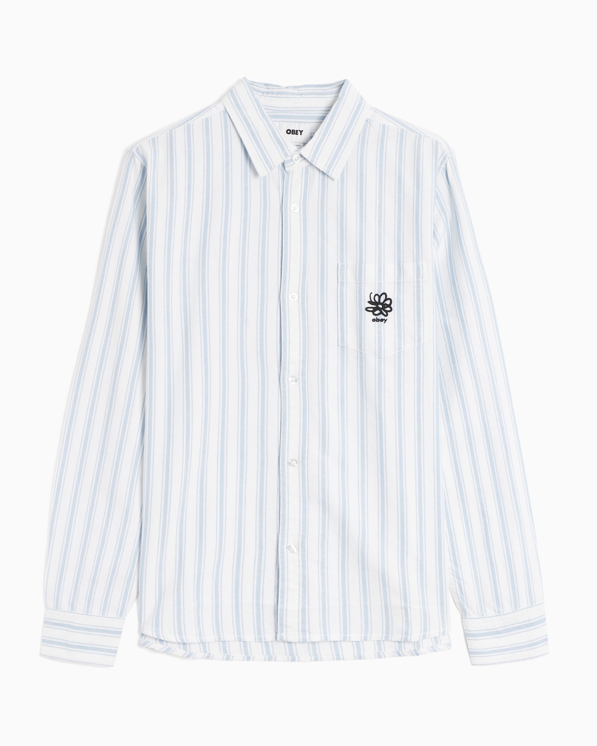 OBEY Clothing Luke Men s Woven Shirt Blu Bianco 181200371 GGY FOOTDISTRICT